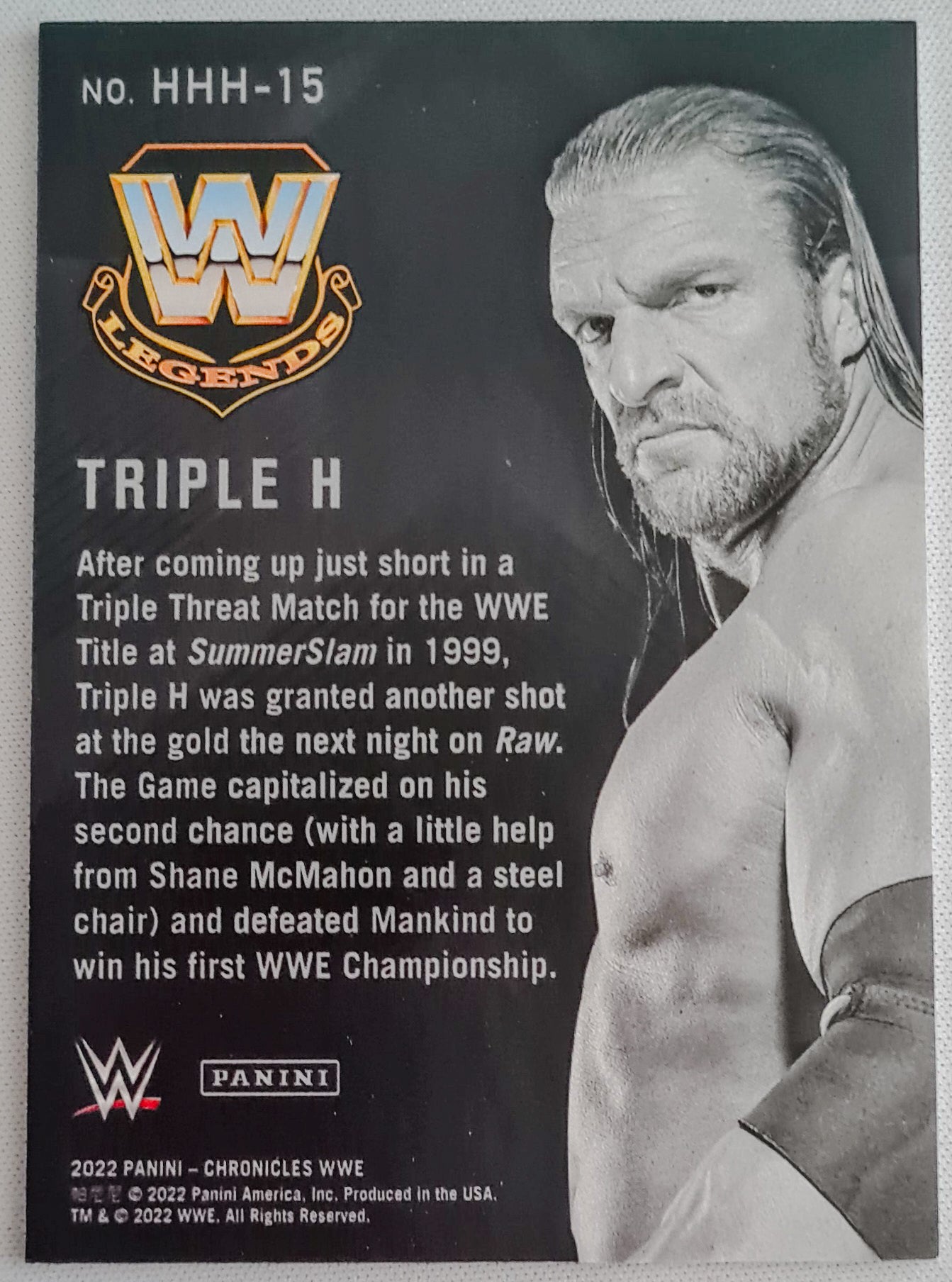 Triple H - 2022 Panini Chronicles WWE it's all about the Game - SP