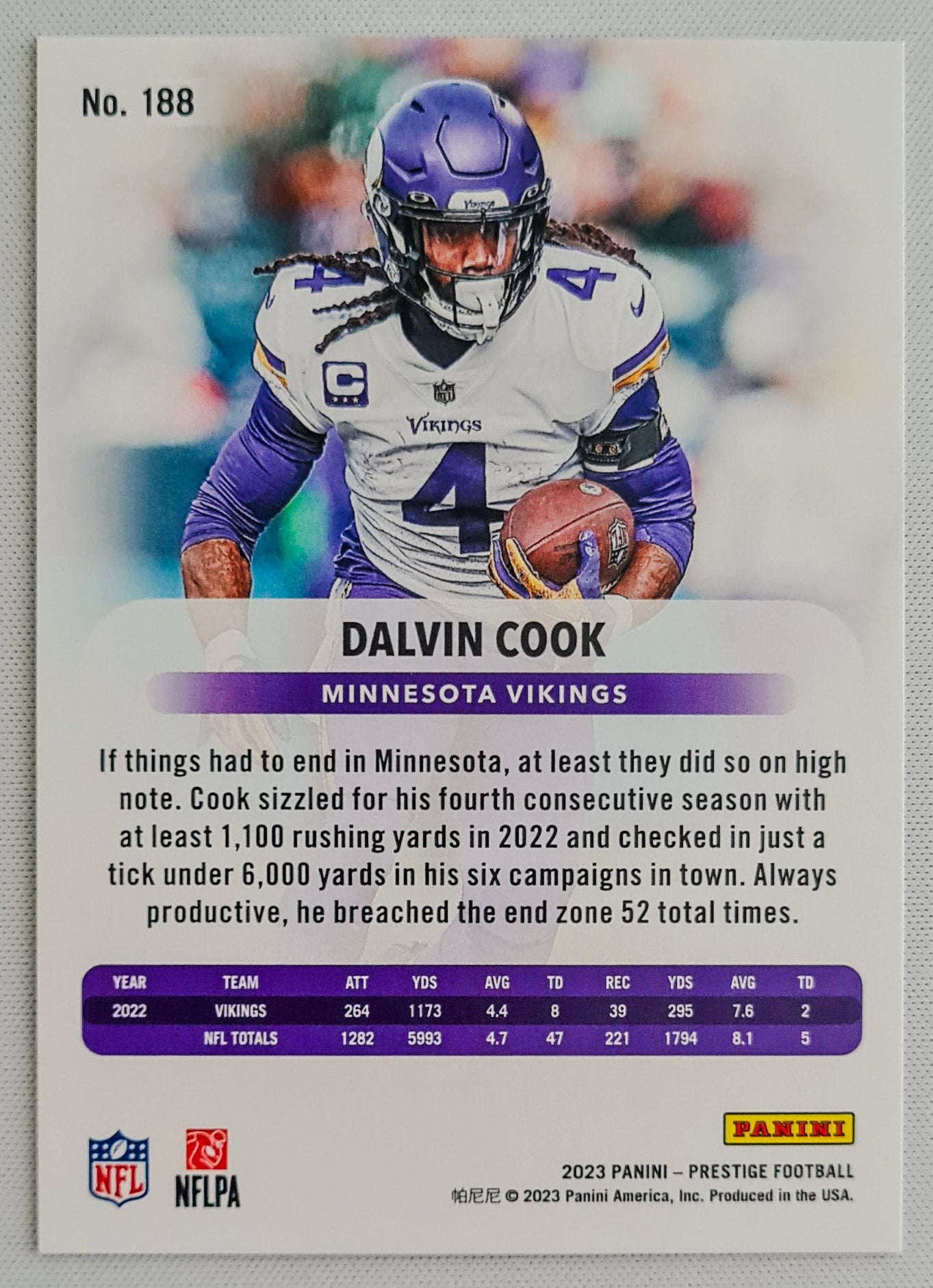 Dalvin Cook - 2023 Panini Prestige Football NFL Vikings /399