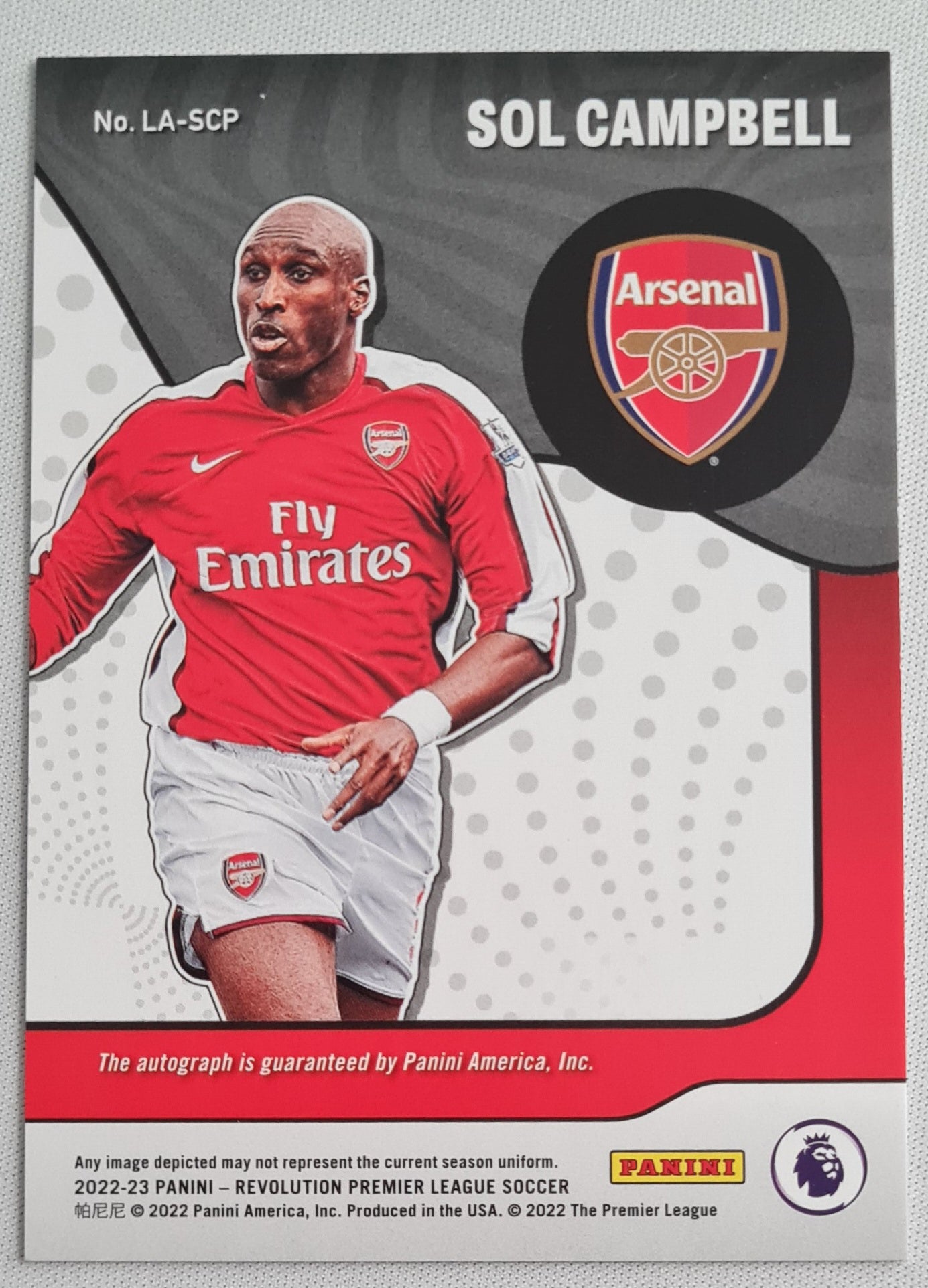 Sol Campbell - 2022/23 Panini Revolution Premier League - Legendary /Auto
