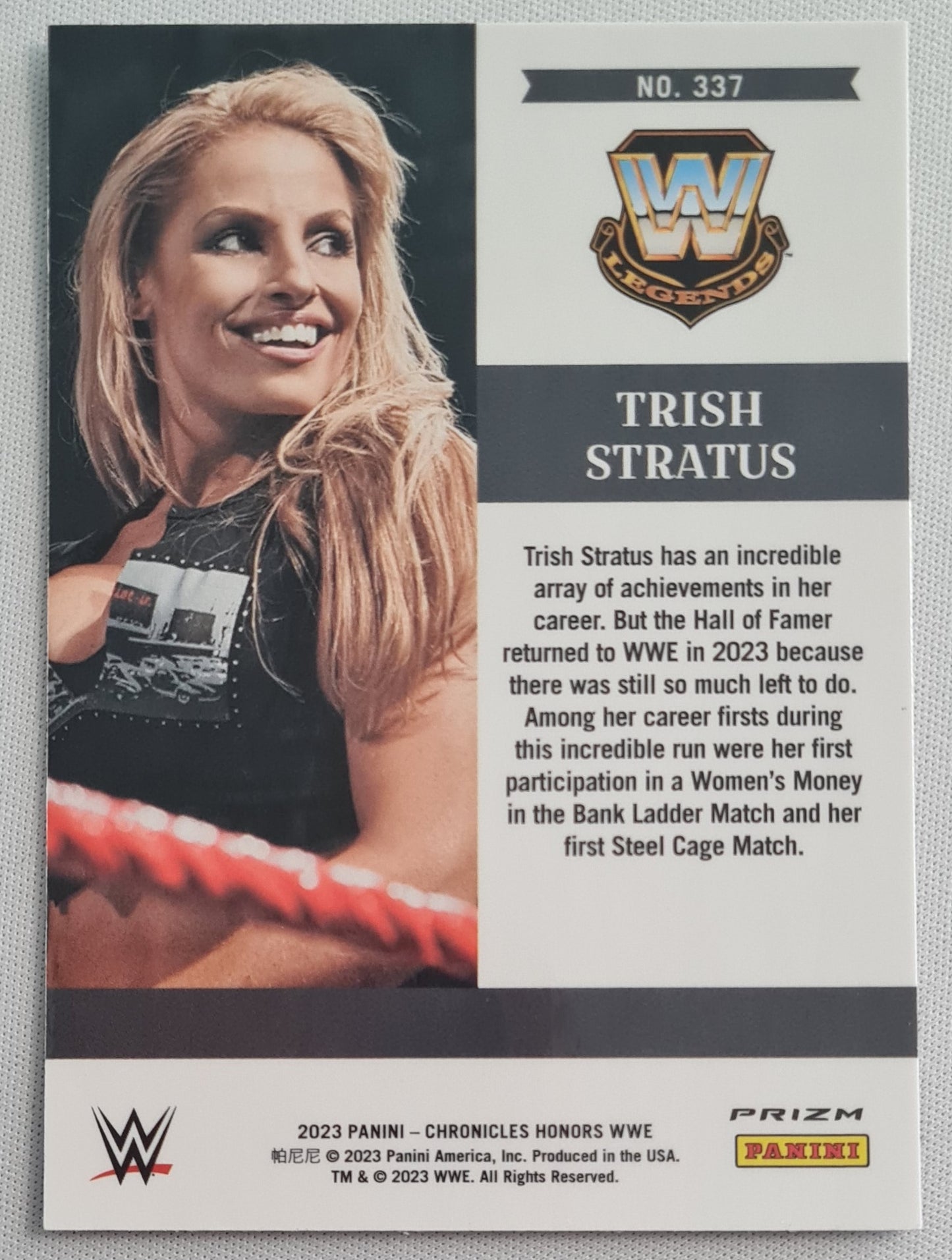 Trish Stratus - 2023 Panini Chronicles Honors Silver Wave Parallel -Prizm #337