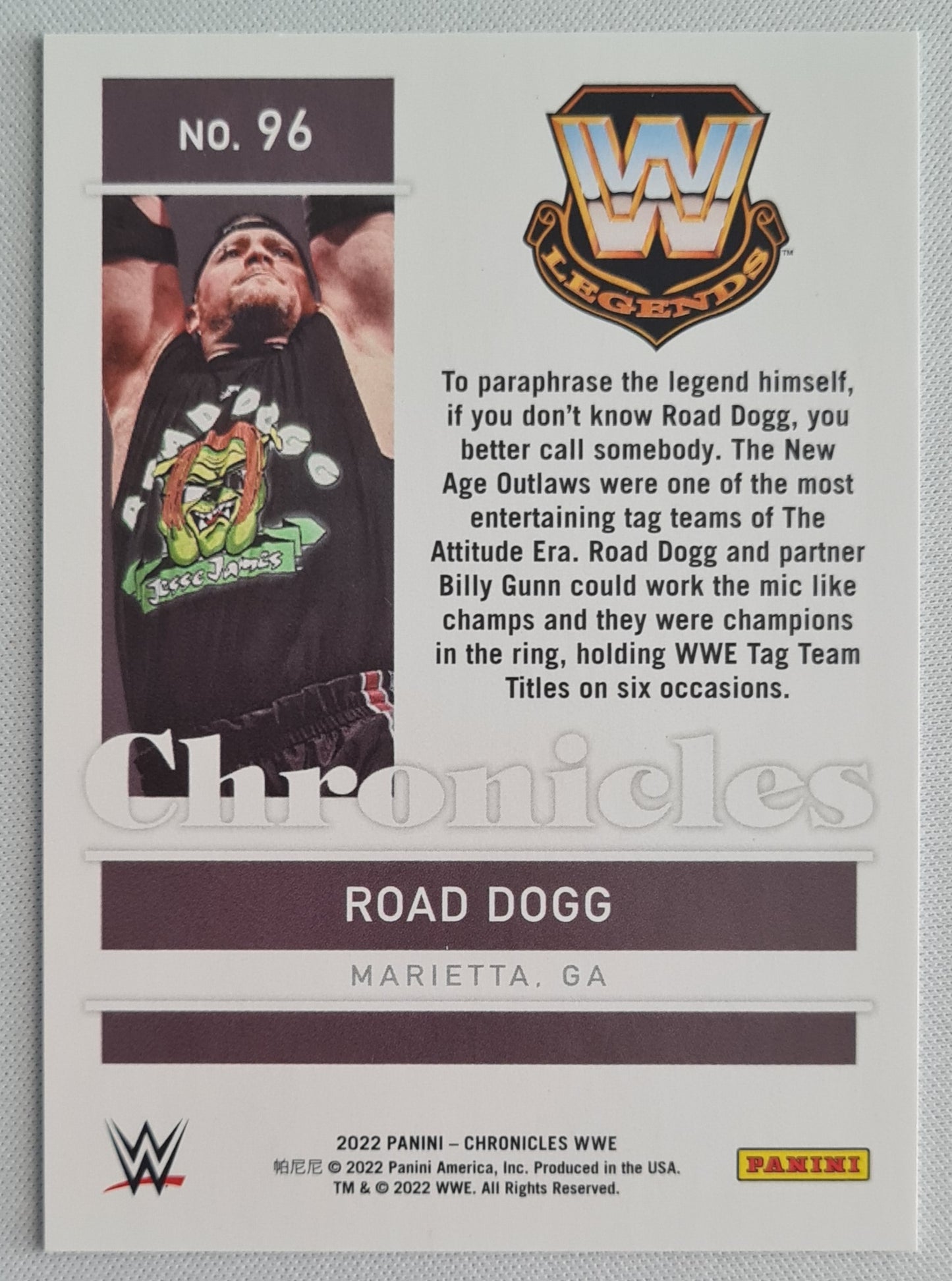 Road Dogg - 2022 Panini Chronicles WWE #96- Red Parallel /199