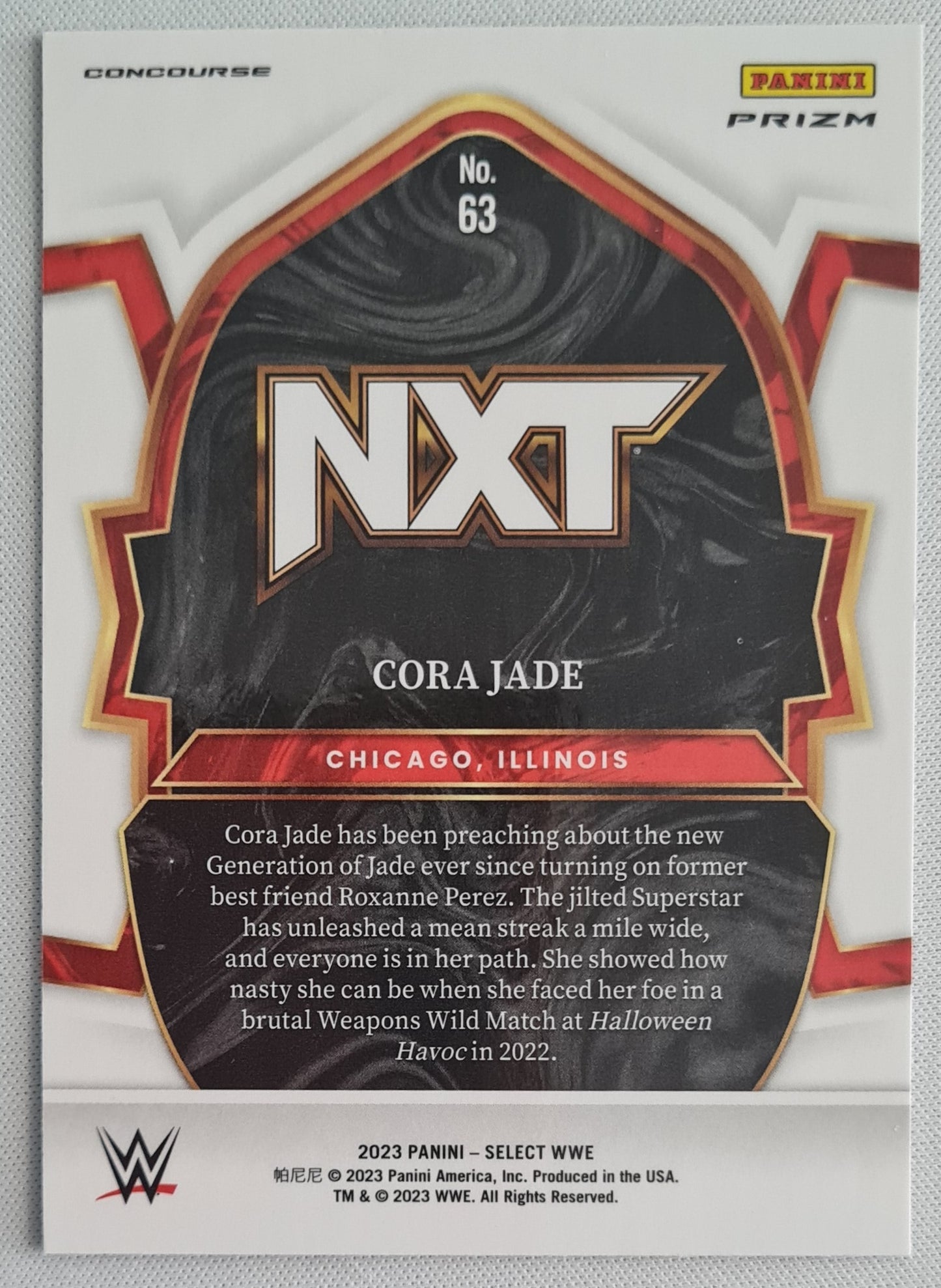 Cora Jade - 2023 Panini Select WWE - NXT #63 Concourse Red & Blue
