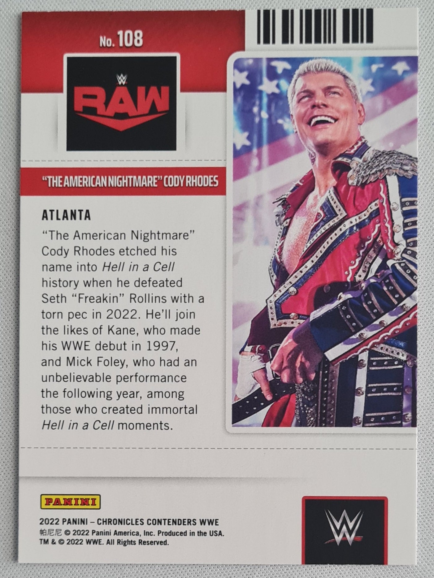 CODY RHODES - 2022 Panini Chronicles Contenders #109 SEASON TICKET