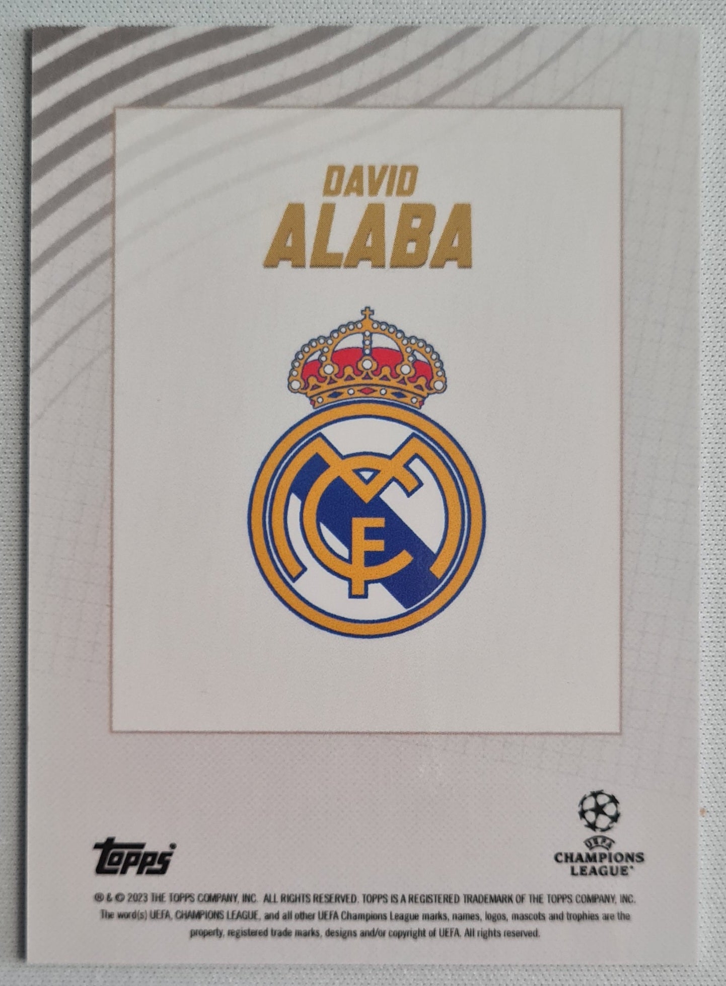 David Alaba - 2023 Topps Champions League Real Madrid /99
