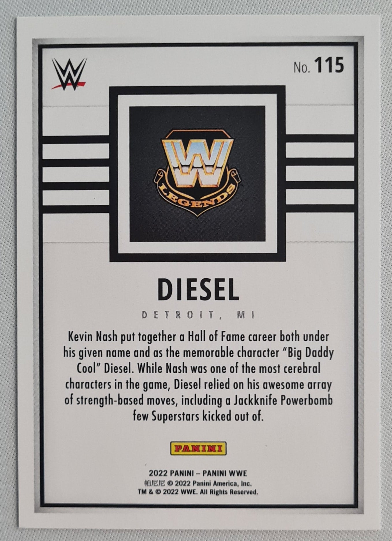 Diesel - 2022 Panini WWE - Debut Edition International Card #115