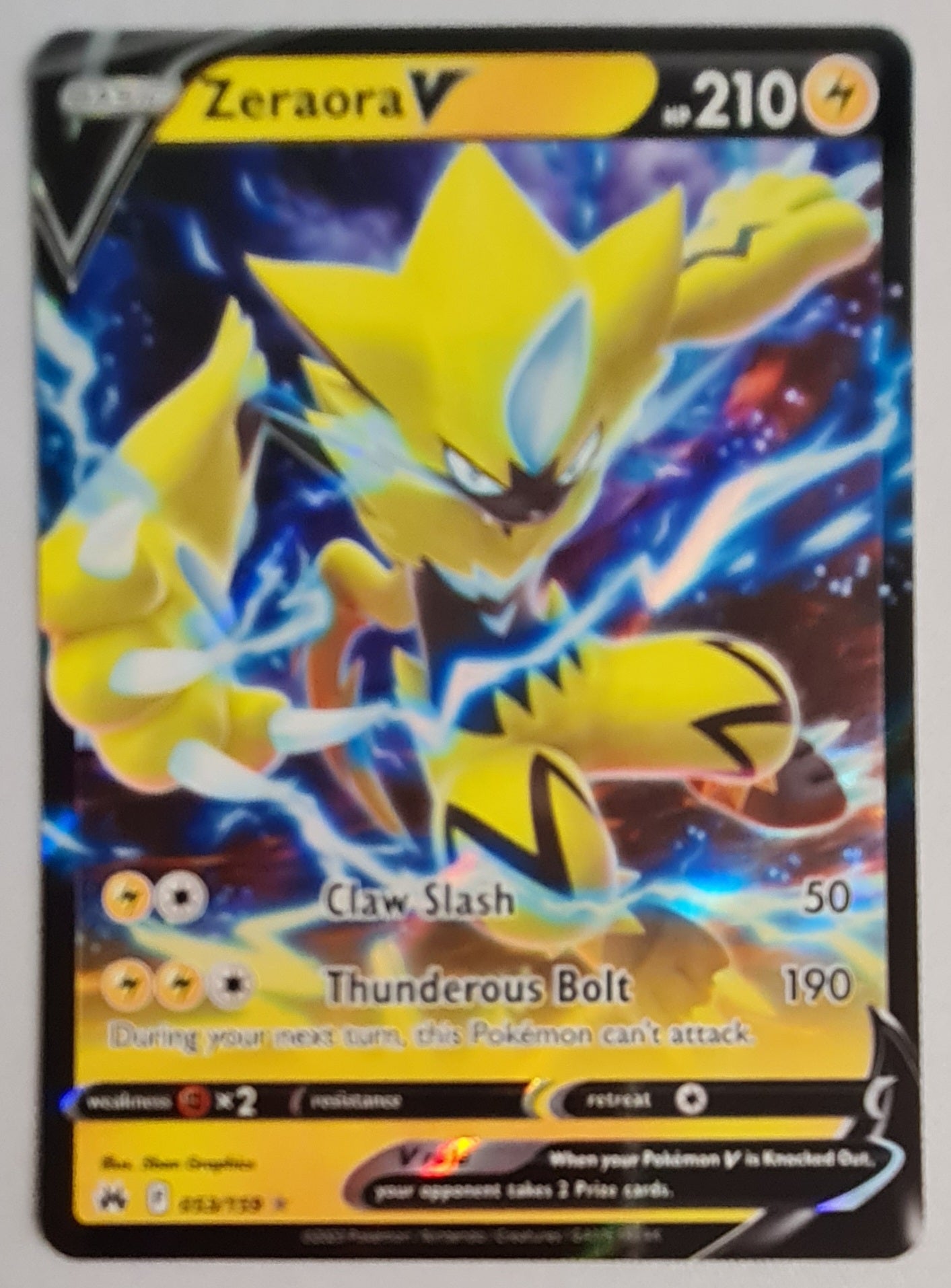 Zeraora - 2023 Pokemon Claw Slah 053/159 Basic HP210