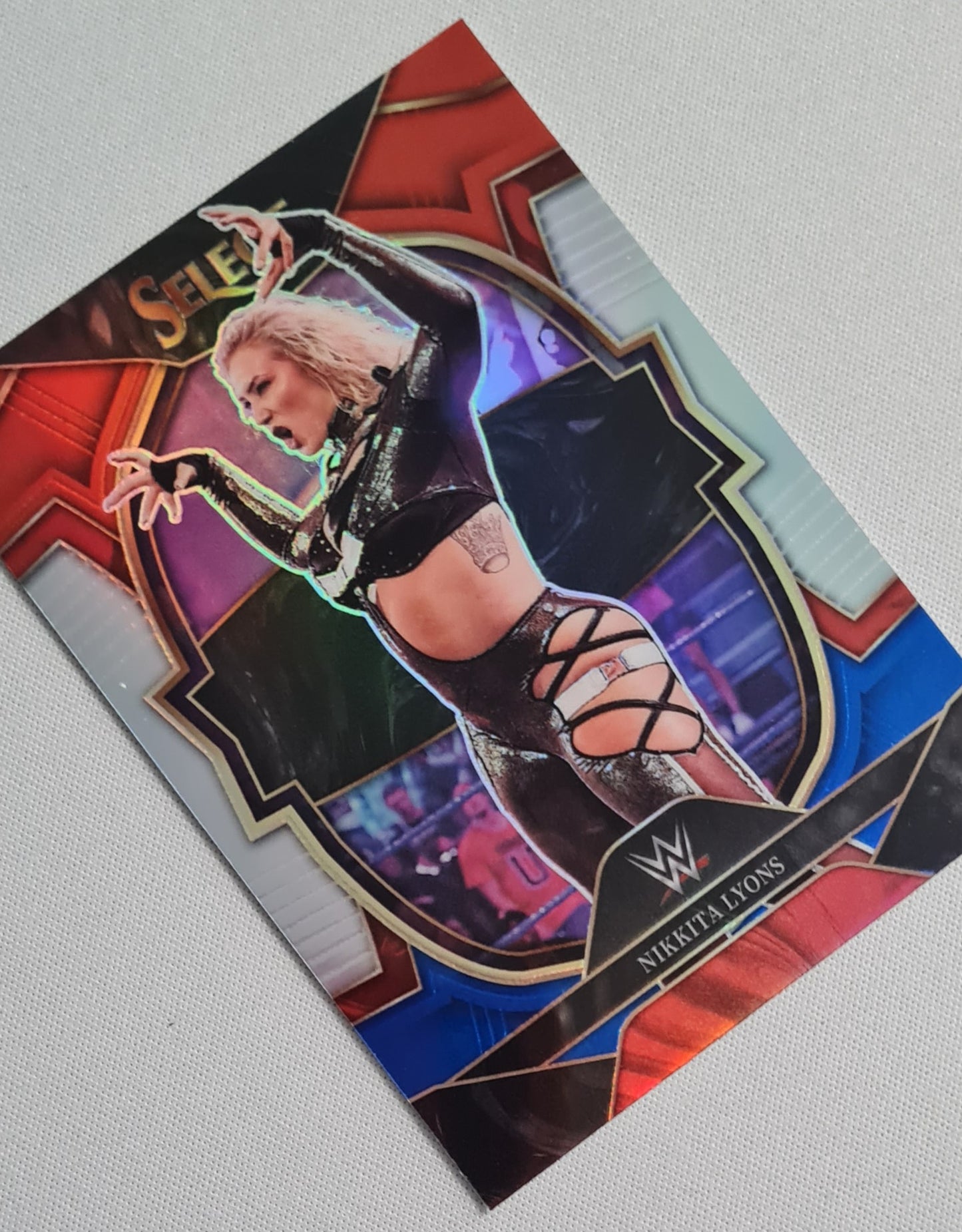 Nikkita Lyons - 2023 Panini Select WWE #75 NXT Wrestling - Concourse Red/White/Blue Prizm