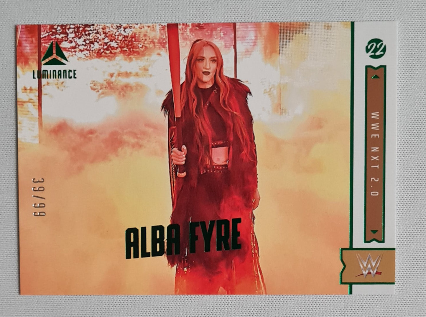 Alba Fyre - 2022 Panini Chronicles Luminance WWE #159 Green Parallel /99