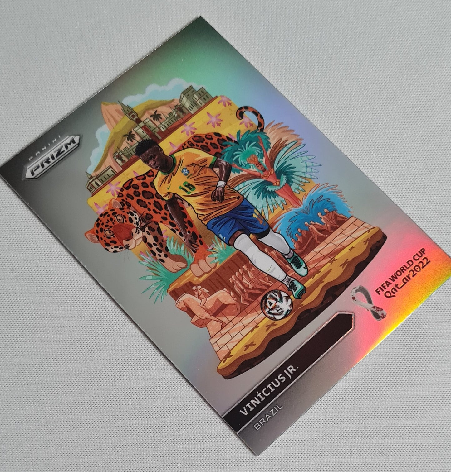 Vinicius Jr. - 2022 Panini Prizm World Cup #3 Brazil National Landmarks SSP