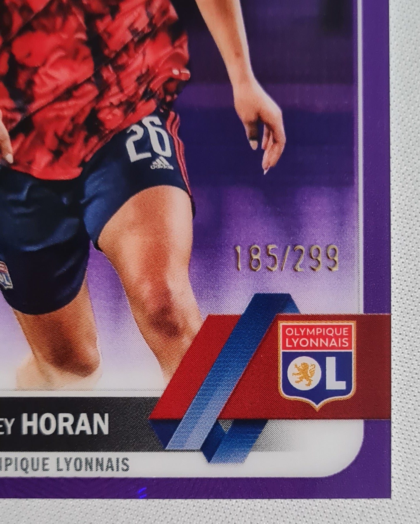 Lindsey Horan - 2023 Topps Chrome #26 Olympique Lyonnais Women (CL) /299 Purple