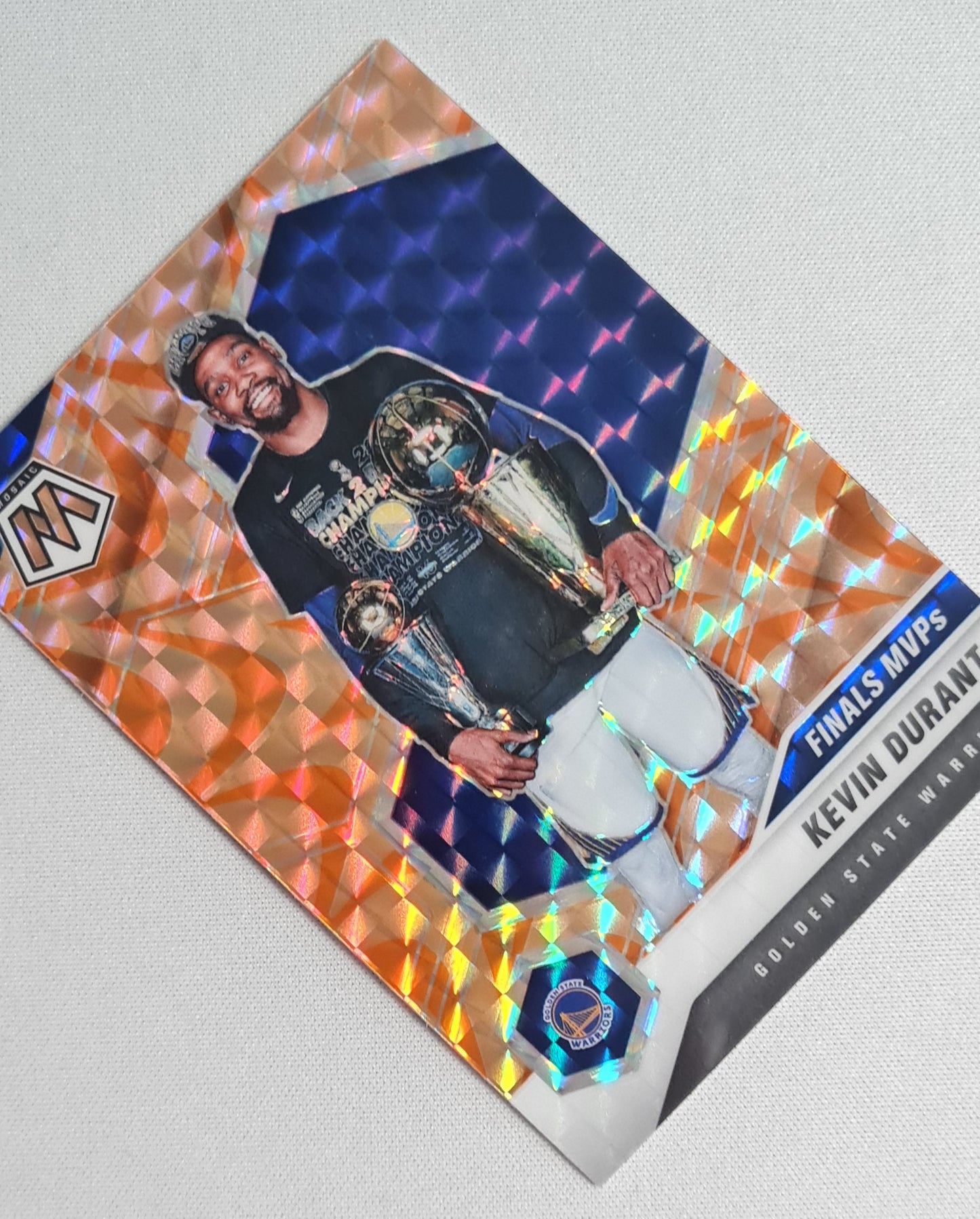 Kevin Durant - 2020 Panini Mosaic Basketball NBA Golden State Warriors #296 Reactive Orange prizm