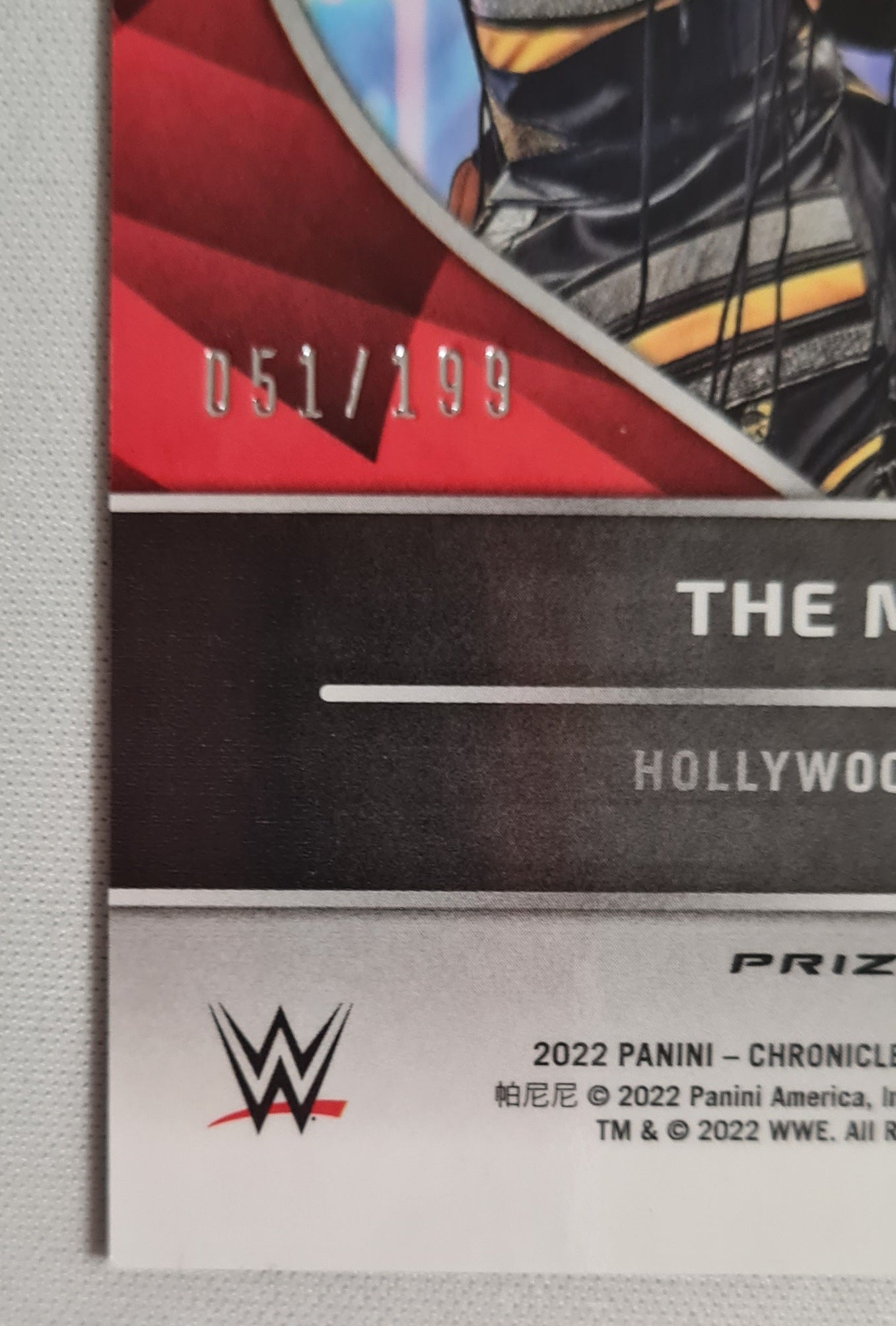 The Miz - 2022 Panini Chronicles Spectra WWE RAW #376 Red Prizm /199