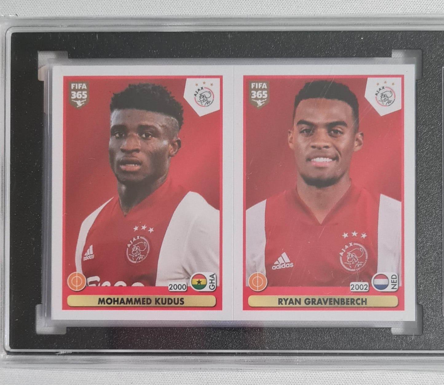 B. Kudus & Gravenberch - 2020/21 Panini FIFA 365 #314A Grey Back SGC 7.5 Ajax Amsterdam