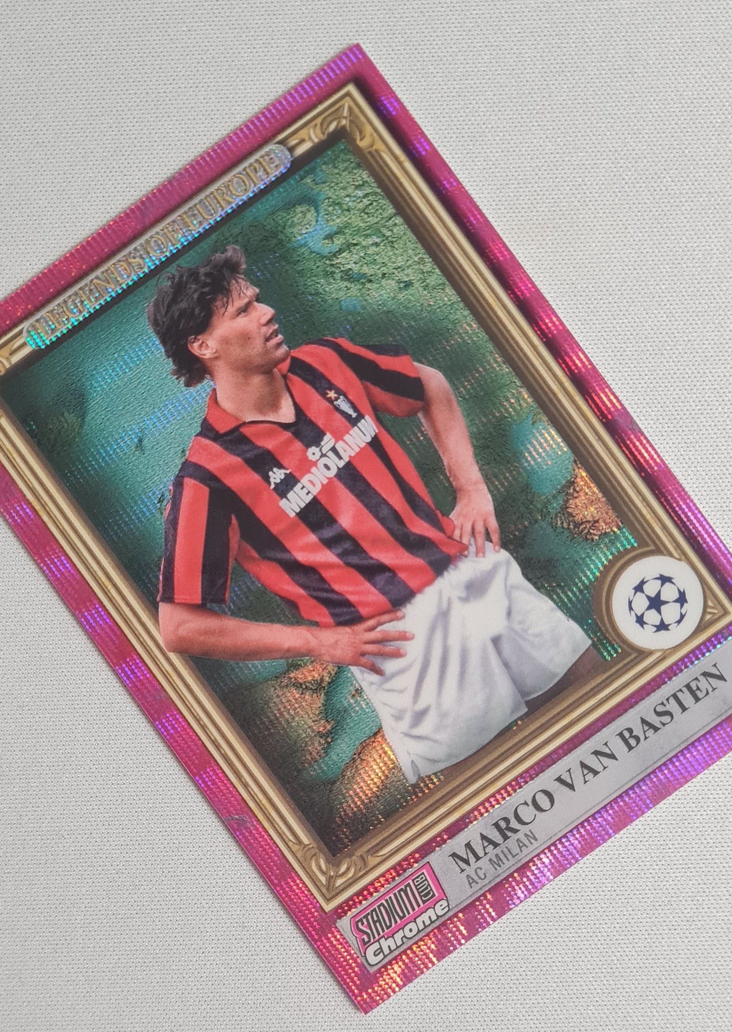 Marco van Basten - 2023 Topps Stadium Club Chrome - Legends of Europe Pink /150