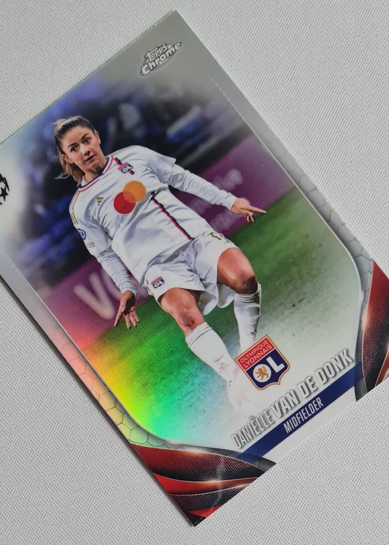 Danielle van de Donk - 2023/24 Topps Chrome UEFA Women's CL Refractor #36 Olympique Lyonnais