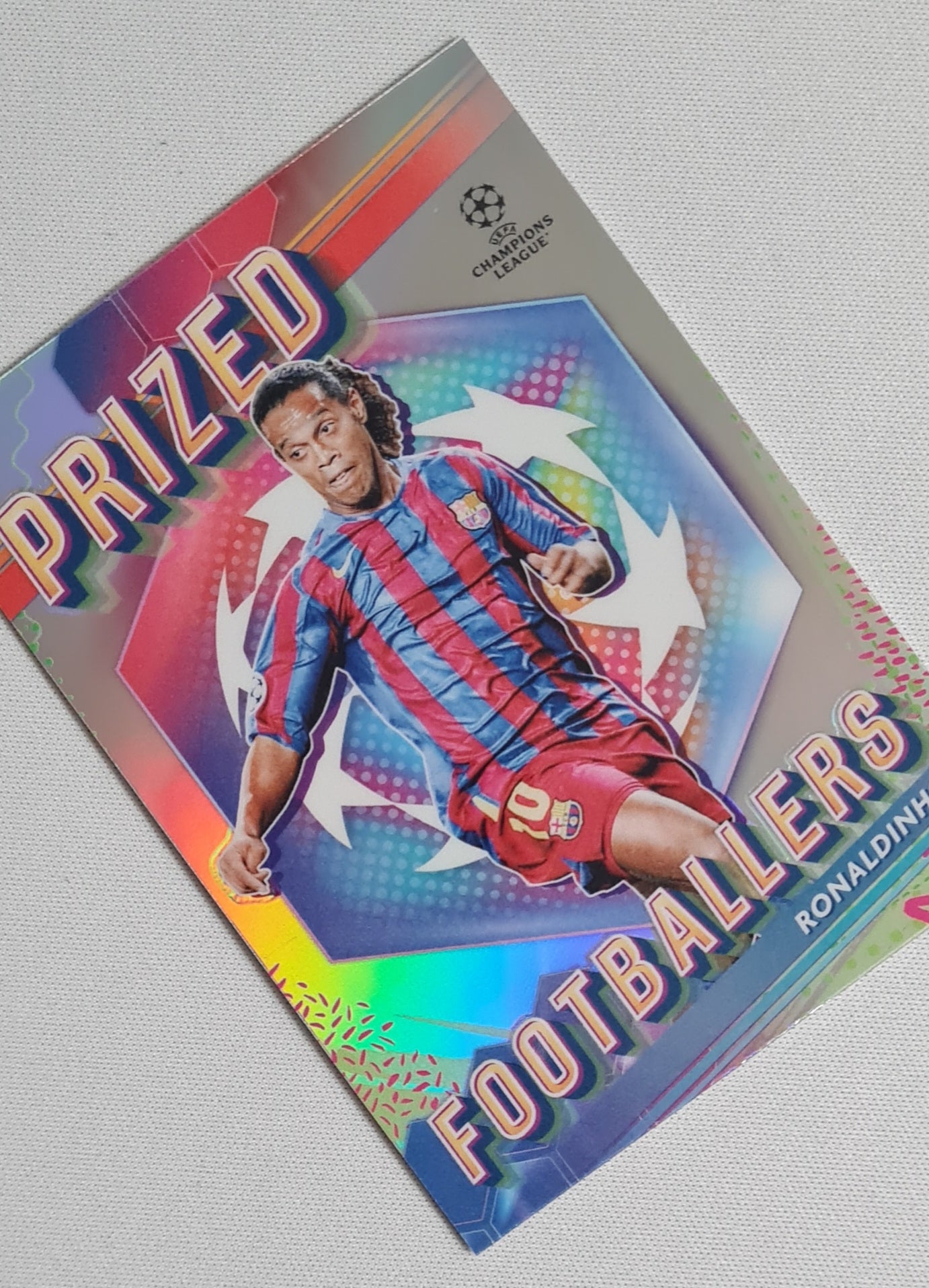 Ronaldinho - 2024 Topps Prized Footballers (CL) #PF-12 FC Barcelona Refractor