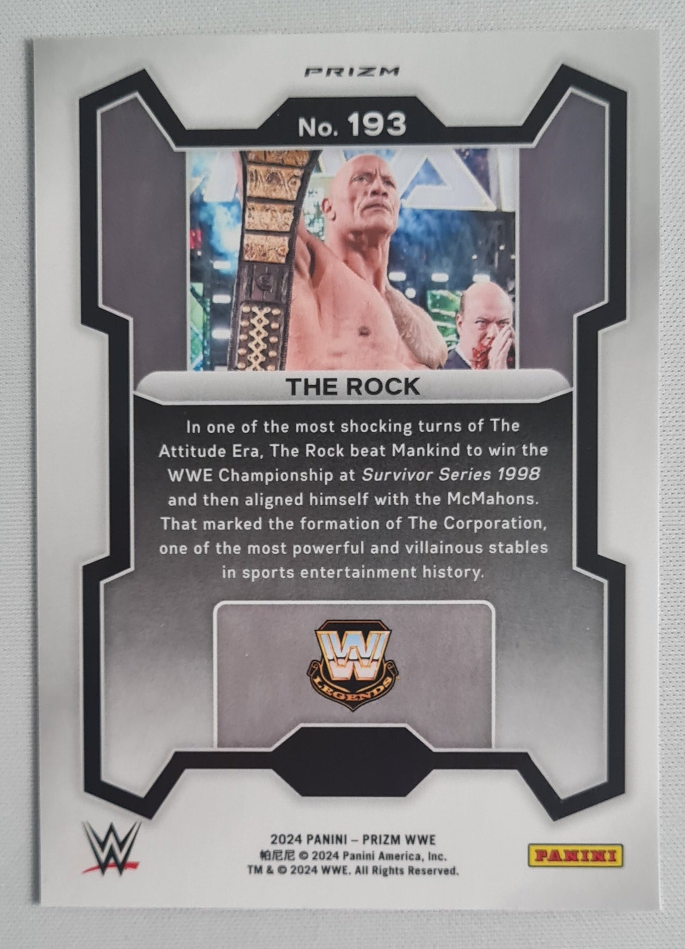 The Rock - 2024 Panini WWE Cracked Ice Prizm #193