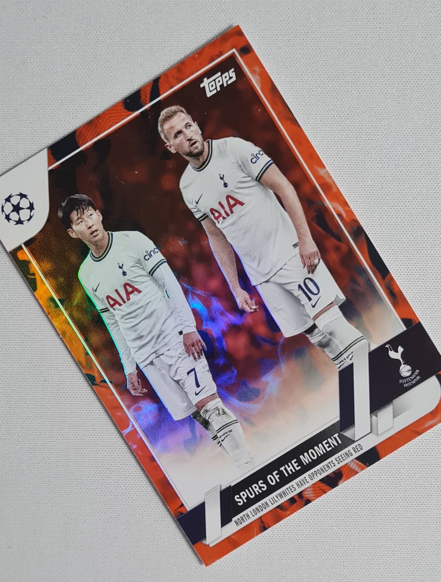 Spurs of the Moment - 2023 Topps Tottenham Hotspur (CL) Featuring Son & Kane #46 Inferno Foil