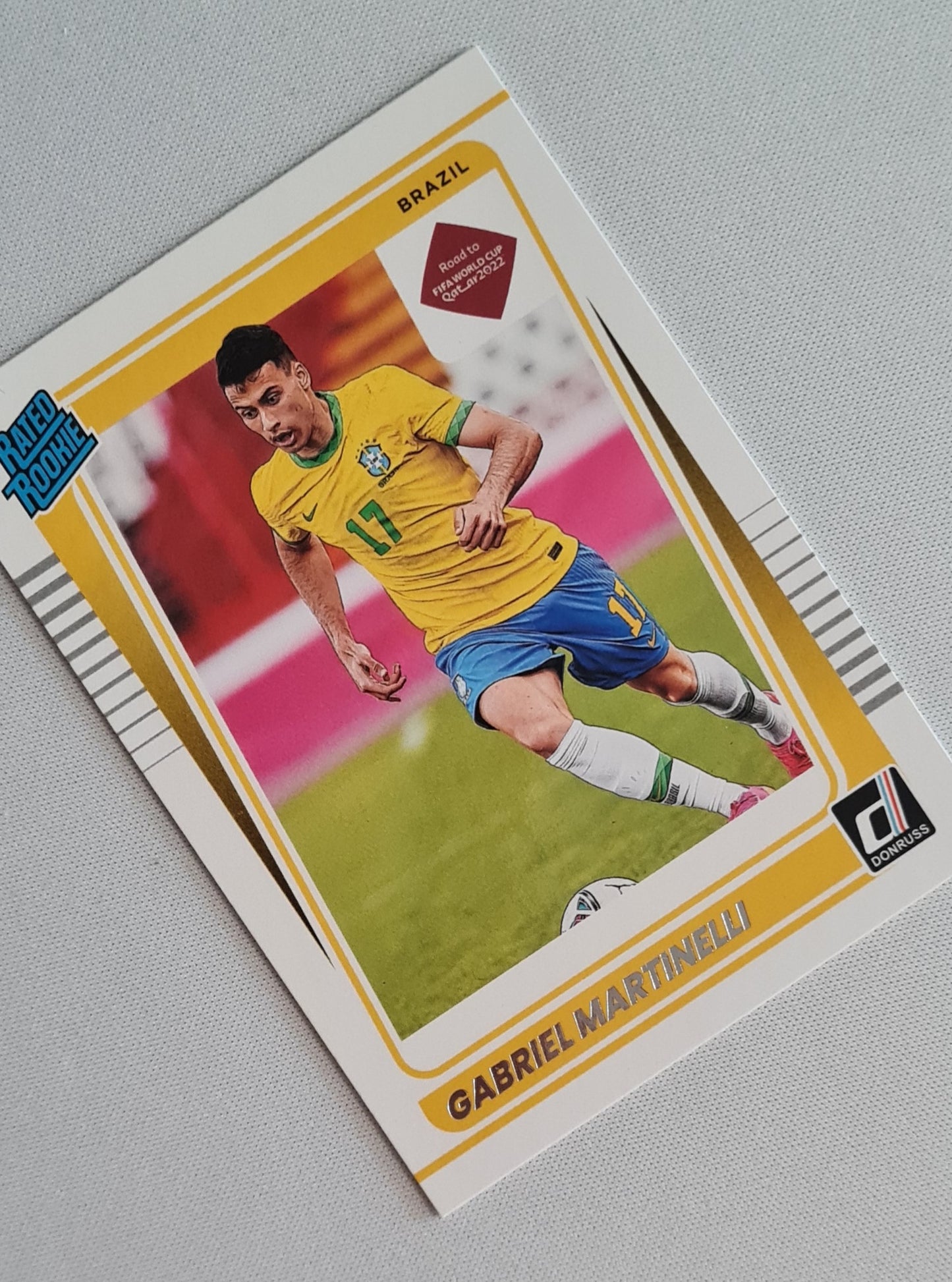 Gabriel Martinelli - 2021/22 Panini Donruss Soccer - Rated Rookie - National Team Brasil #182