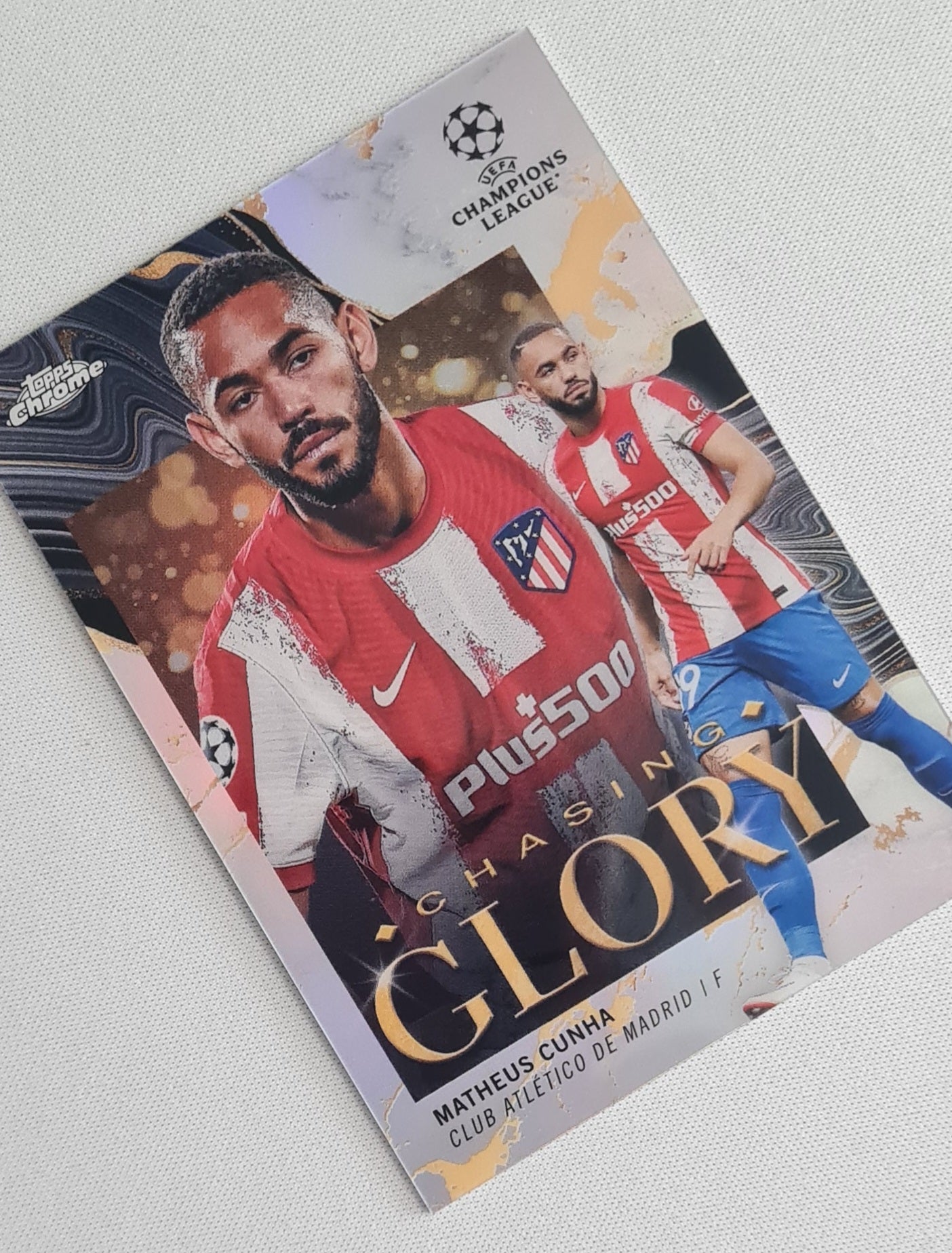 Matheus Cunha - 2021/22 Topps Chrome UEFA CL Chasing Glory #CG-3 Atletico Madrid