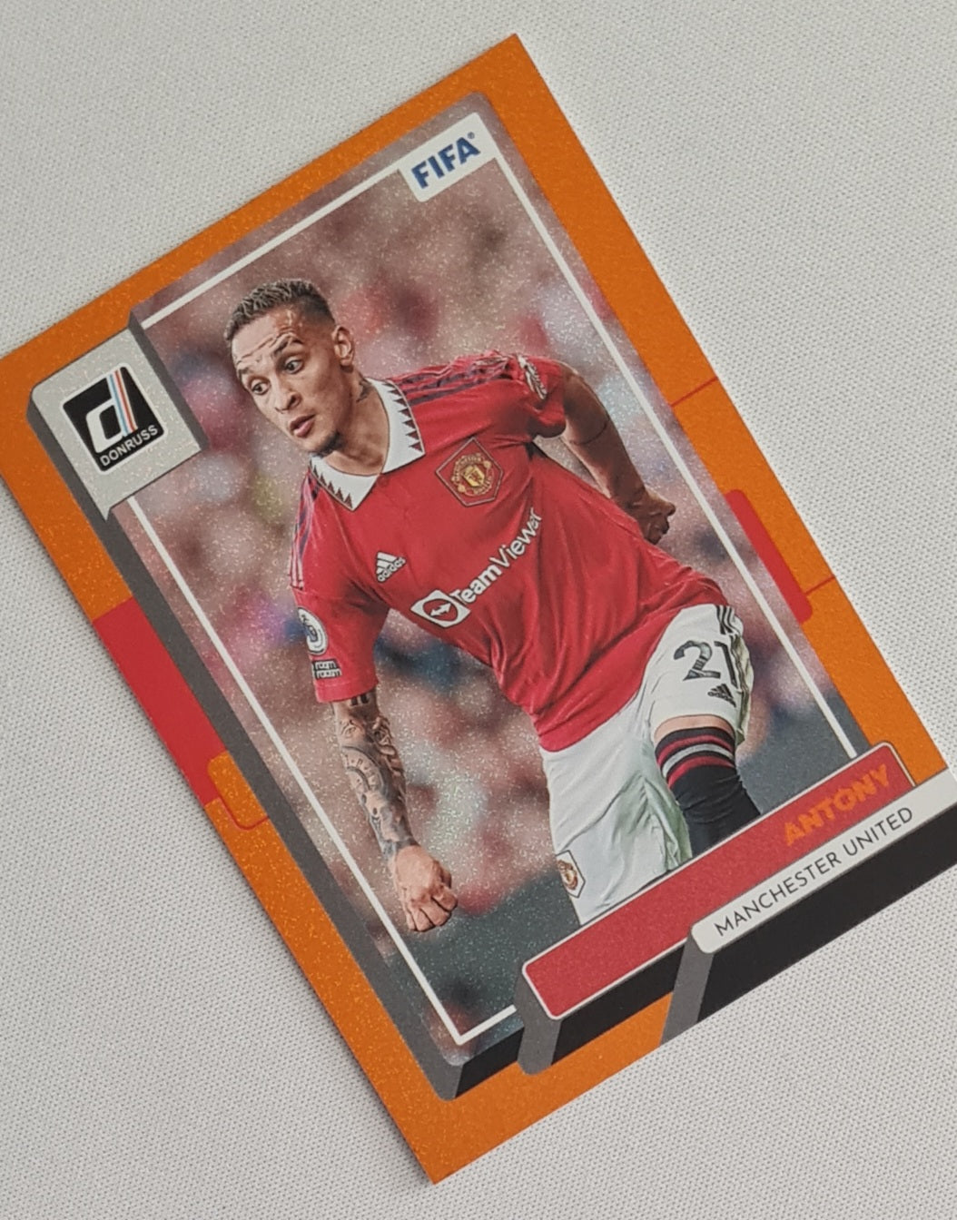 Antony - 2022/23 Panini Donruss Orange Foil #136 Manchester United