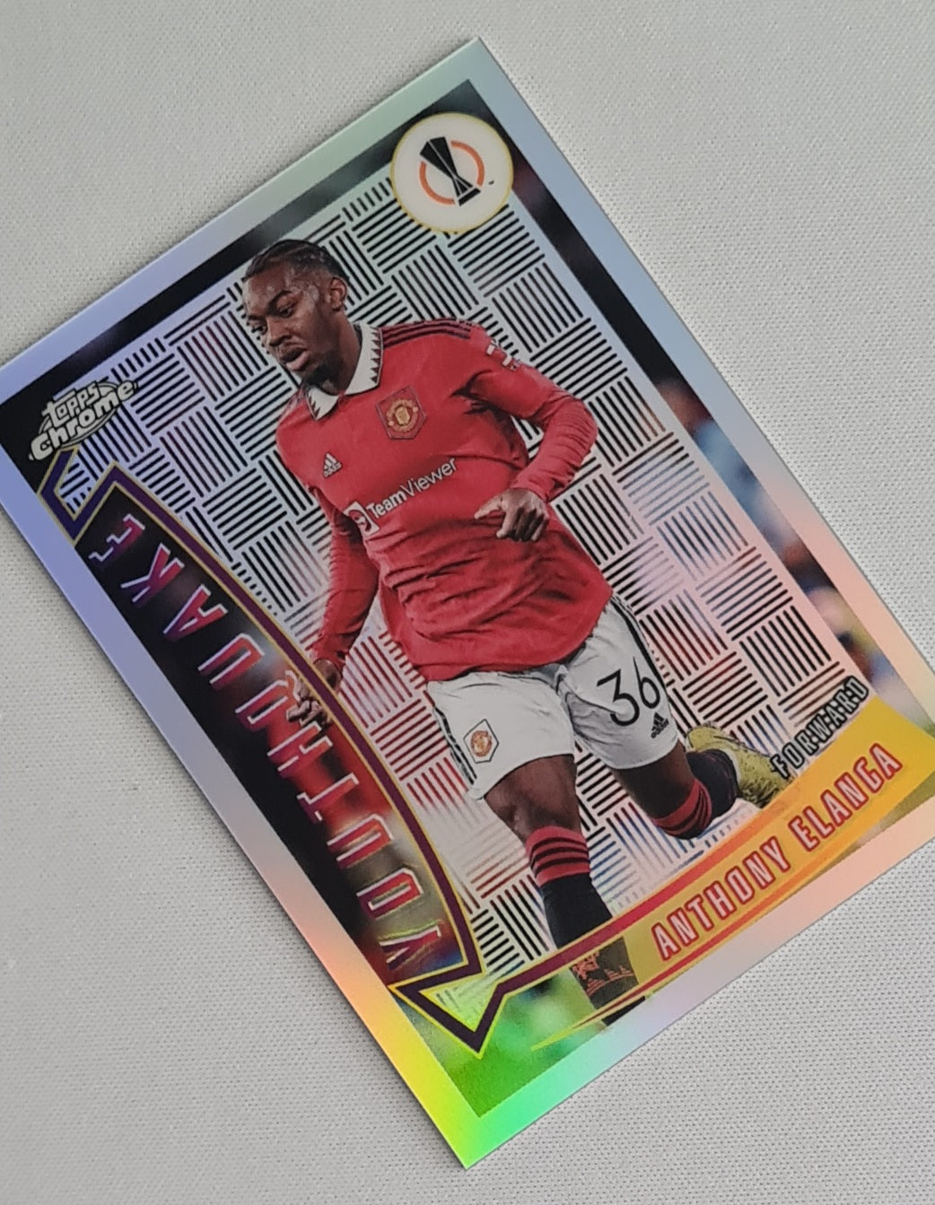 Anthony Elanga - 2022/23 Topps Chrome UEFA Club Competitions Youthquake #YQ-33 Manchester United