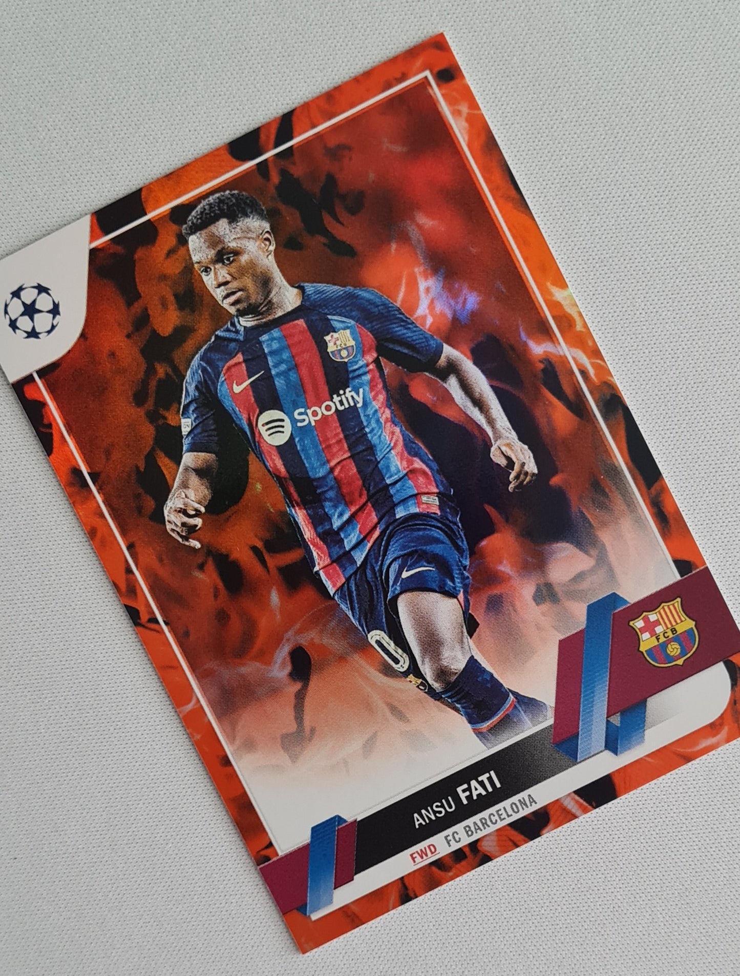 Ansu Fati - 2022/23 Topps UEFA Club Competitions Inferno #193 FC Barcelona