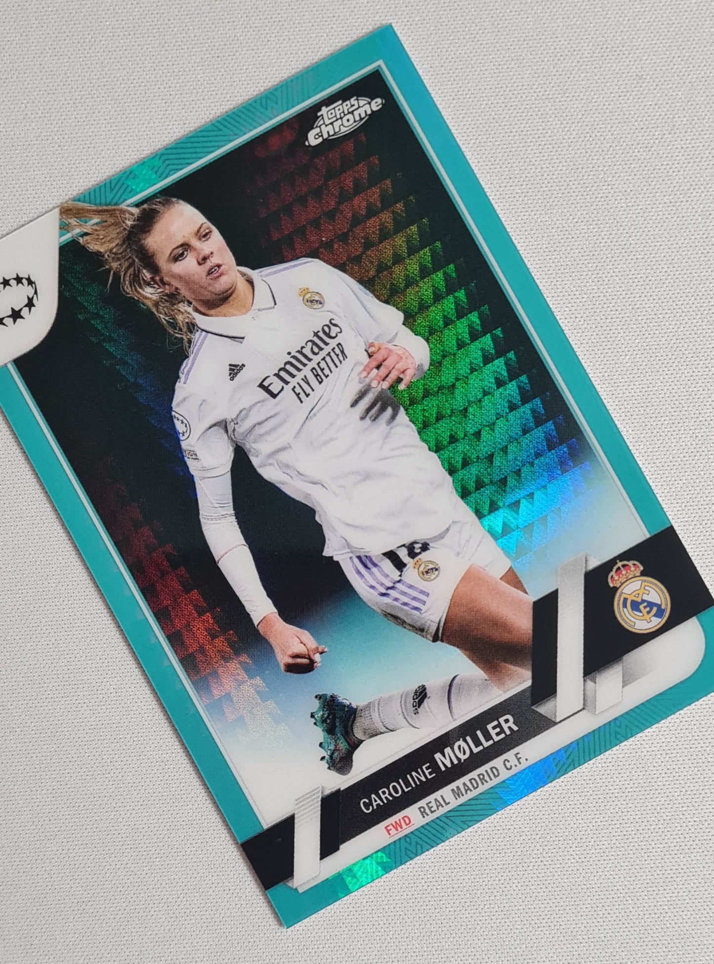 Caroline Møller - 2023 Topps Chrome Aqua Real Madrid (CL) #77