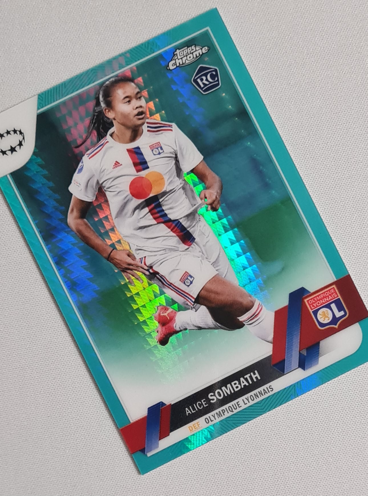 Alice Sombath - 2023 Topps Chrome Aqua Olympique Lyonnais (CL) (RC) #96