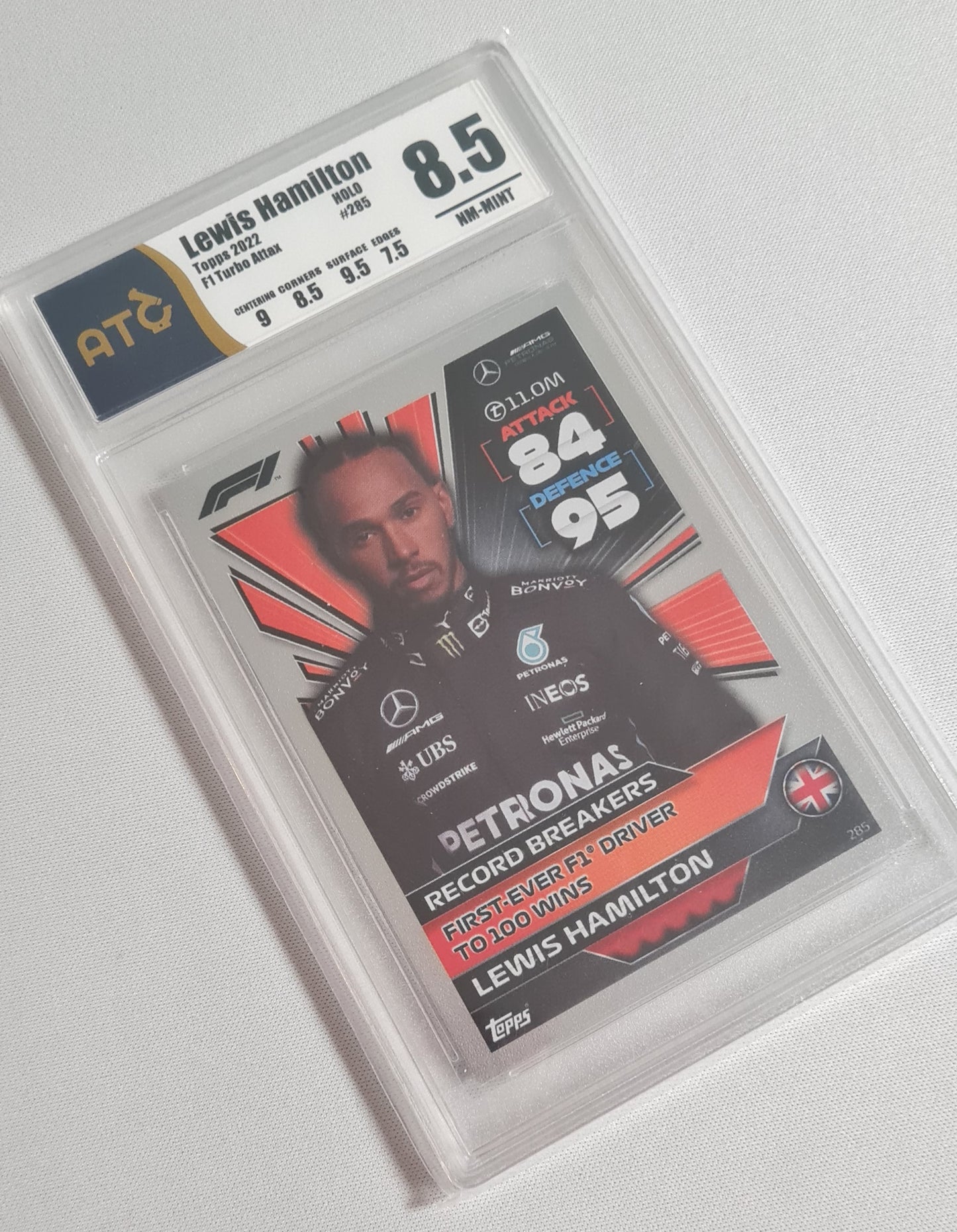 Lewis Hamilton - 2022 Topps F1 Turbo Attax #285 Holo ATC 8.5