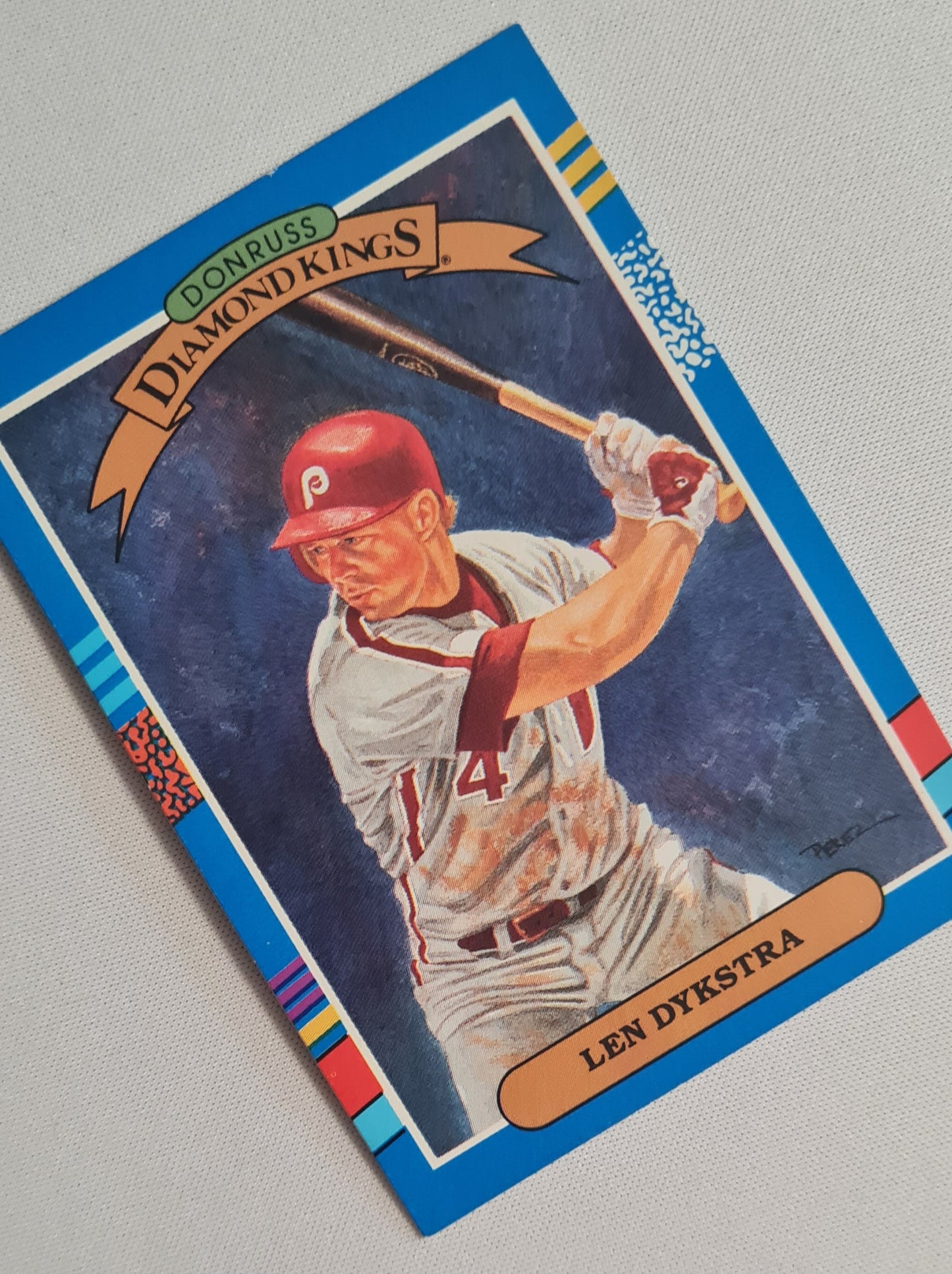 Len Dykstra - 1990 Donruss Leaf Diamond Kings MLB Baseball Phillies #7