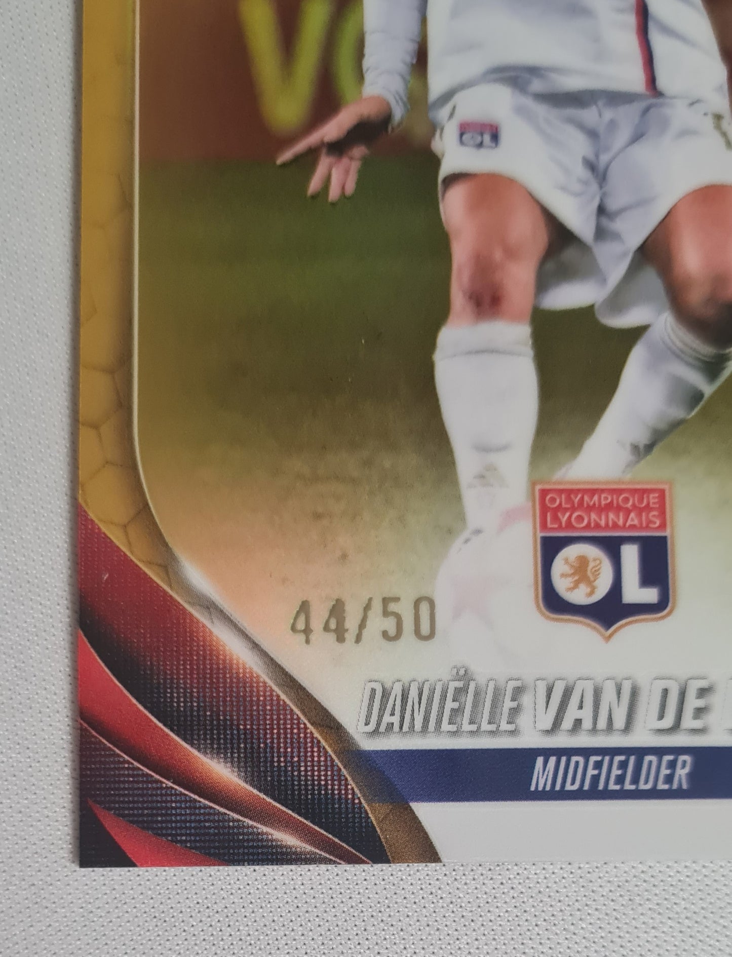 Danielle Van de Donk - 2023/24 Topps Chrome Women's UCL Gold /50 #36 Olympique Lyonnais