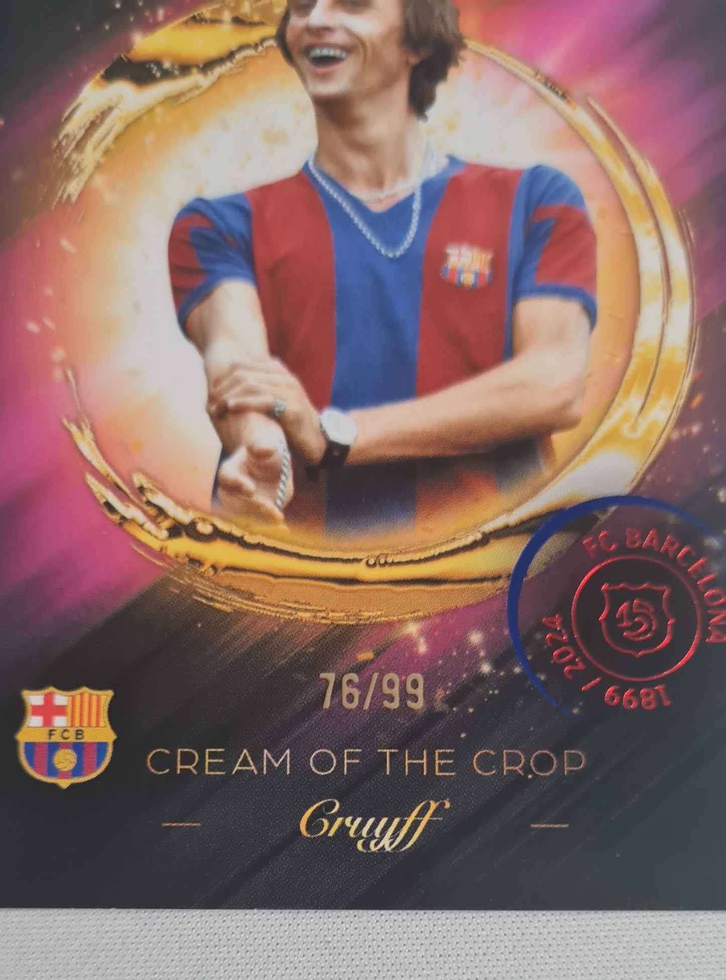 Johan Cruyff - 2025 Topps Barcelona 125 Anniversary Cream of the Crop /99 #CR-6 FC Barcelona