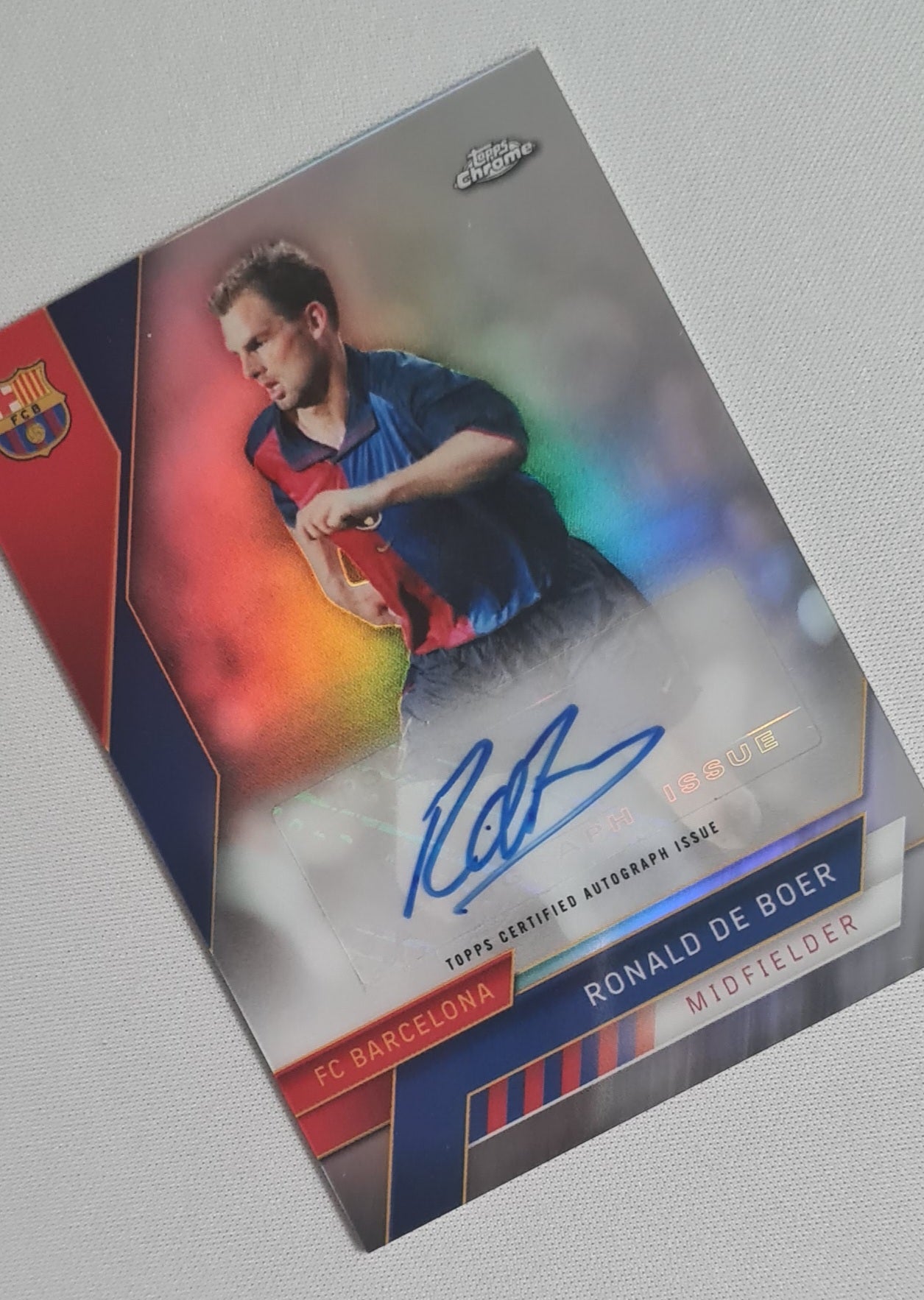 Ronald De Boer - 2022/23 Topps Chrome Barcelona Auto #AU-RD FC Barcelona