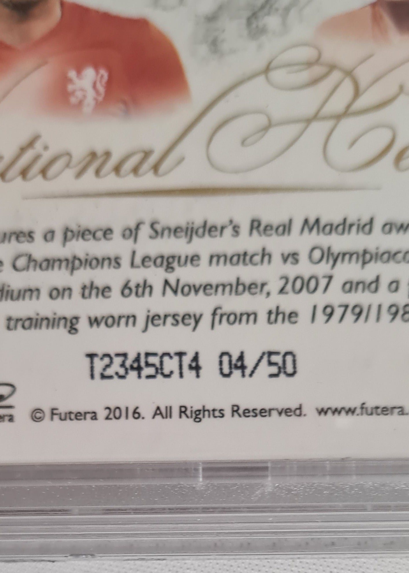 Wesley Sneijder & Johan Cruijff - 2016 Futera Unique National Heroes Relics PSA 9 (game-worn) Patch #NH23