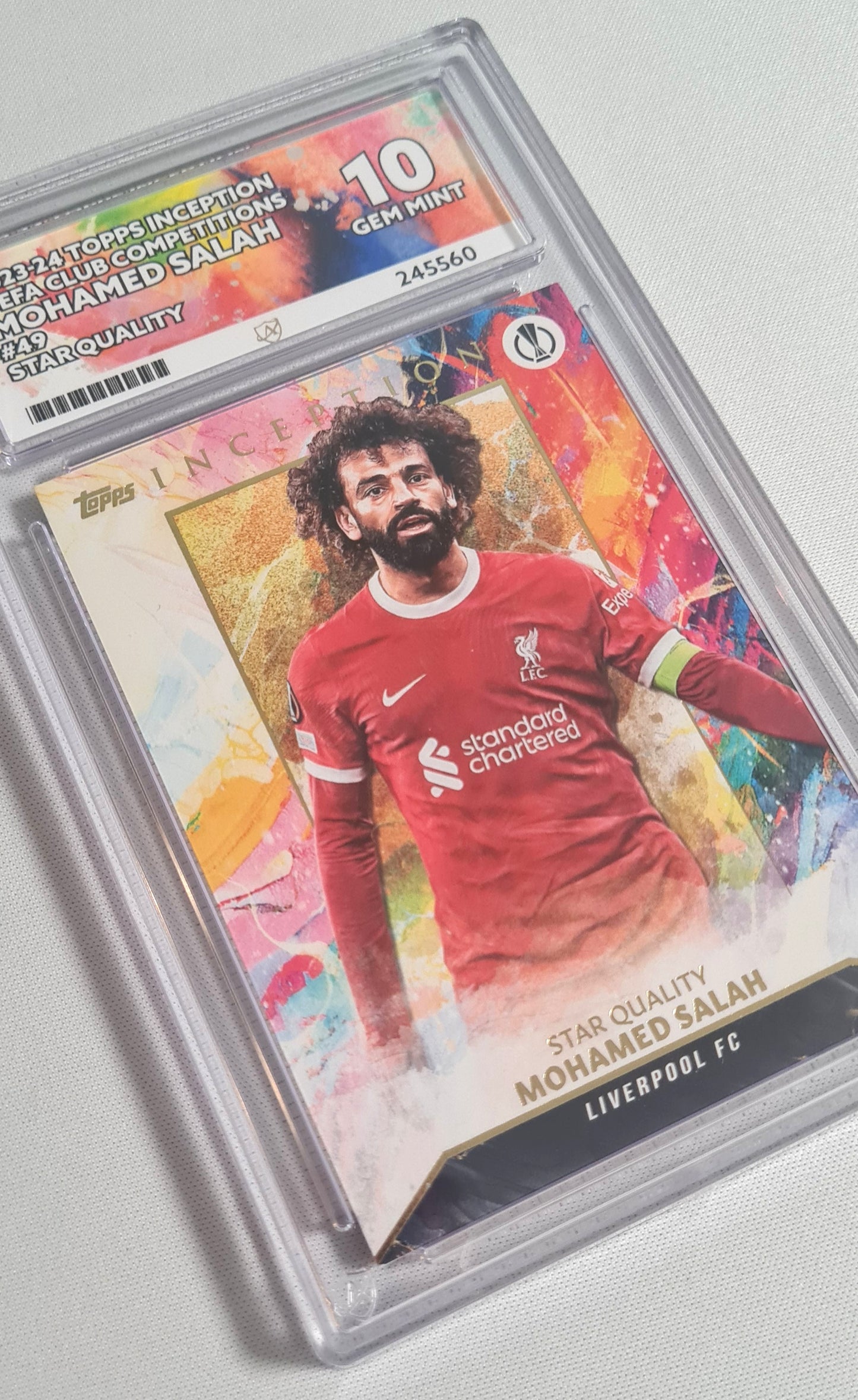 Mohamed Salah - 2023/24 Topps Inception UEFA Club Competition Star Quality Liverpool #49 ACE 10 GEM MINT