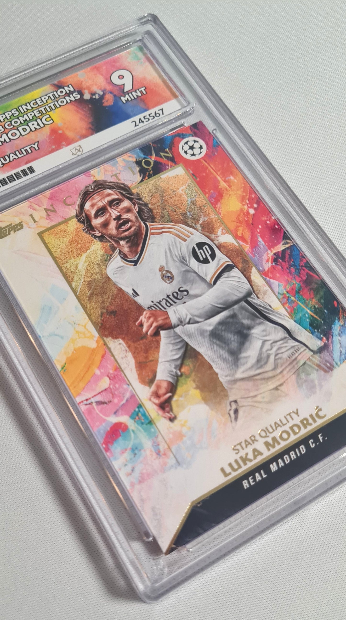 Luka Modric - 2023/24 Topps Inception UEFA Club Competition Star Quality Real Madrid #74 ACE 9 MINT