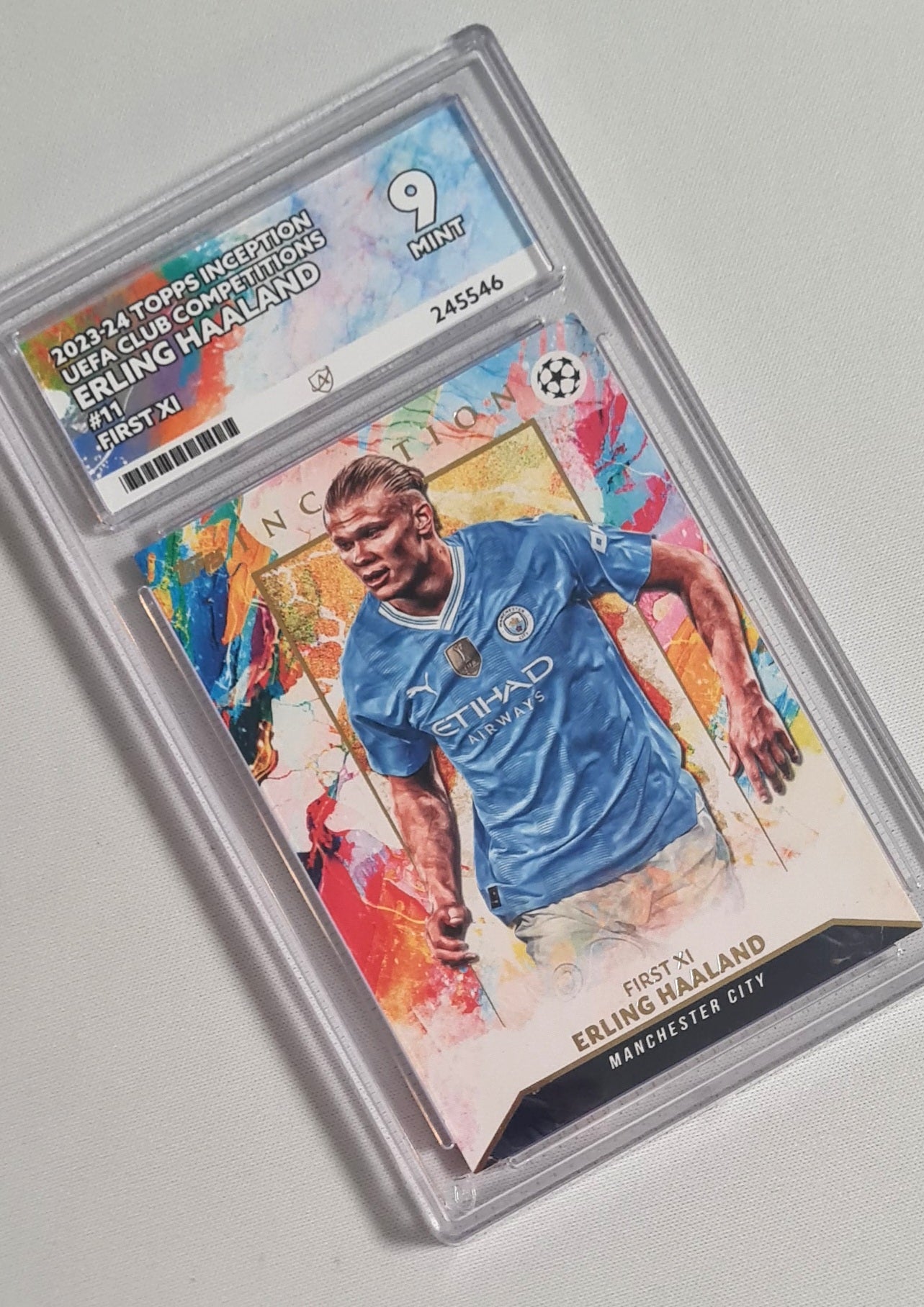 Erling Haaland - 2023/24 Topps Inception UEFA Club Competition First XI Manchester City #11 ACE 9 MINT