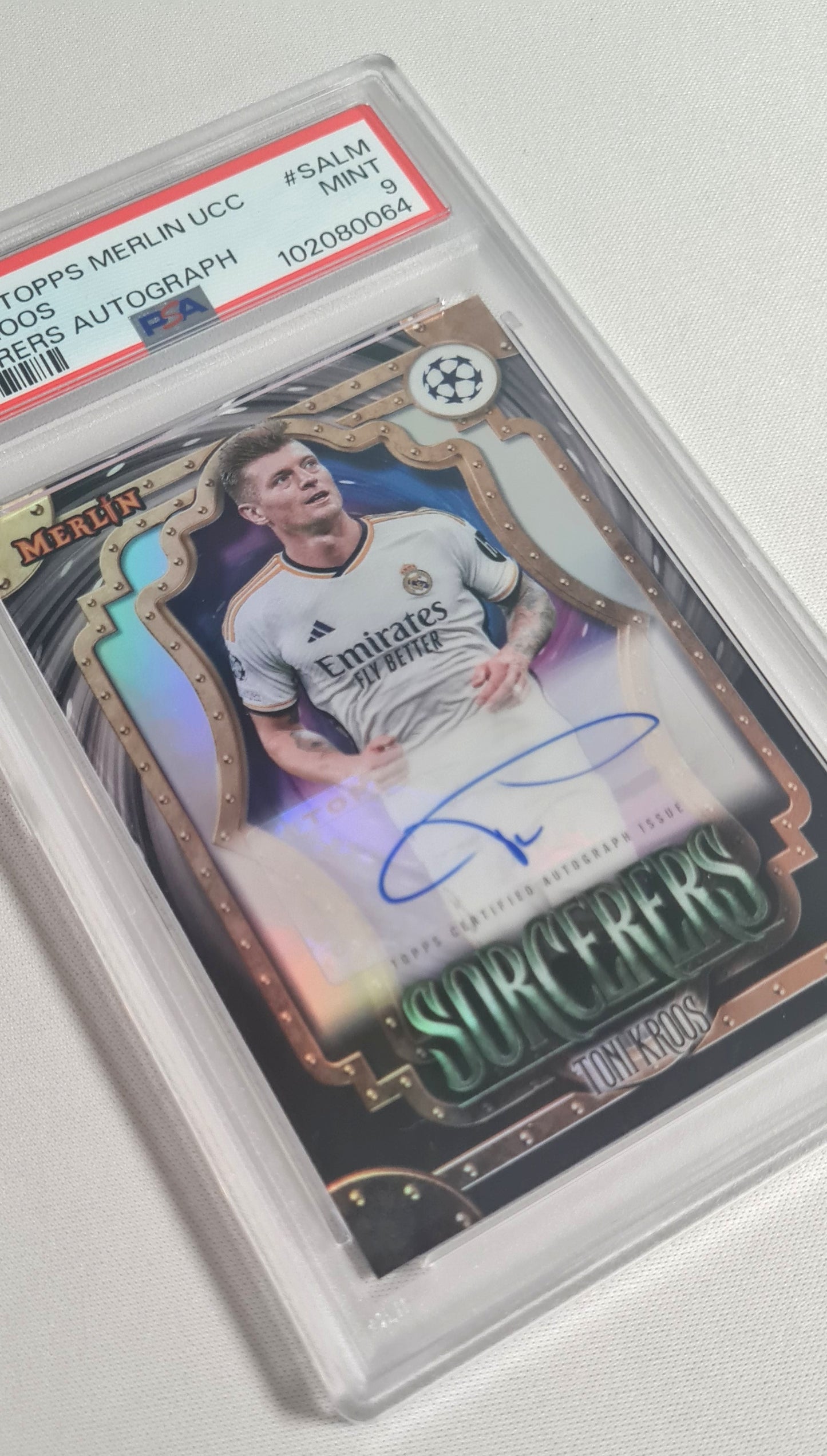 Toni Kroos - 2023/24 Topps Merlin UCC Sorcerers Autograph Real Madrid C.F. #SALM /Auto PSA9