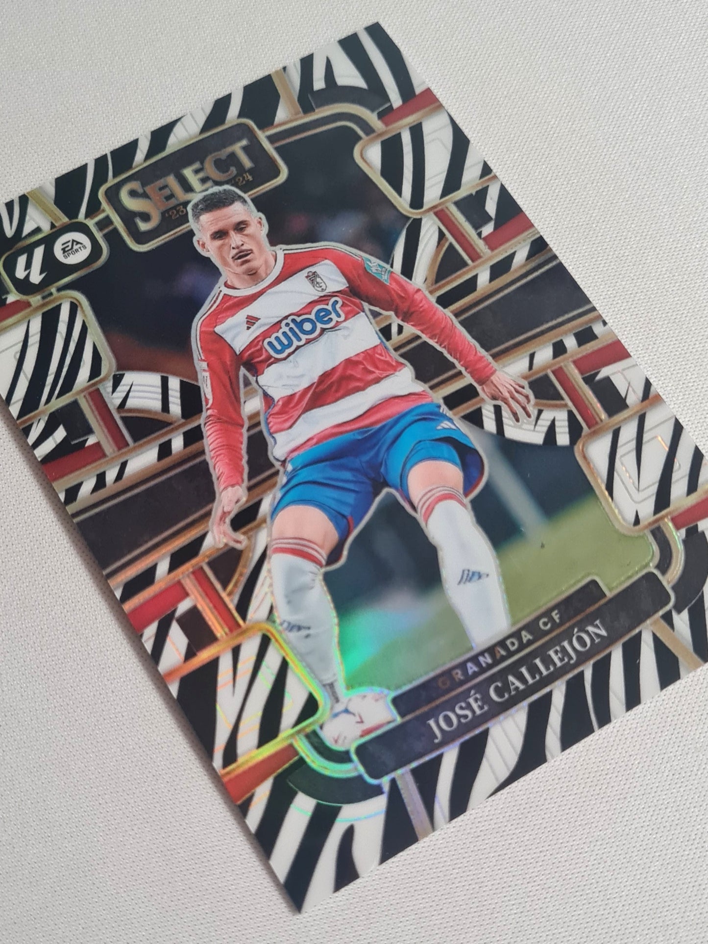 Jose Callejon - 2023/24 Panini Select La Liga Soccer Granada C.F. #41 Zebra Prizm /25 SSP