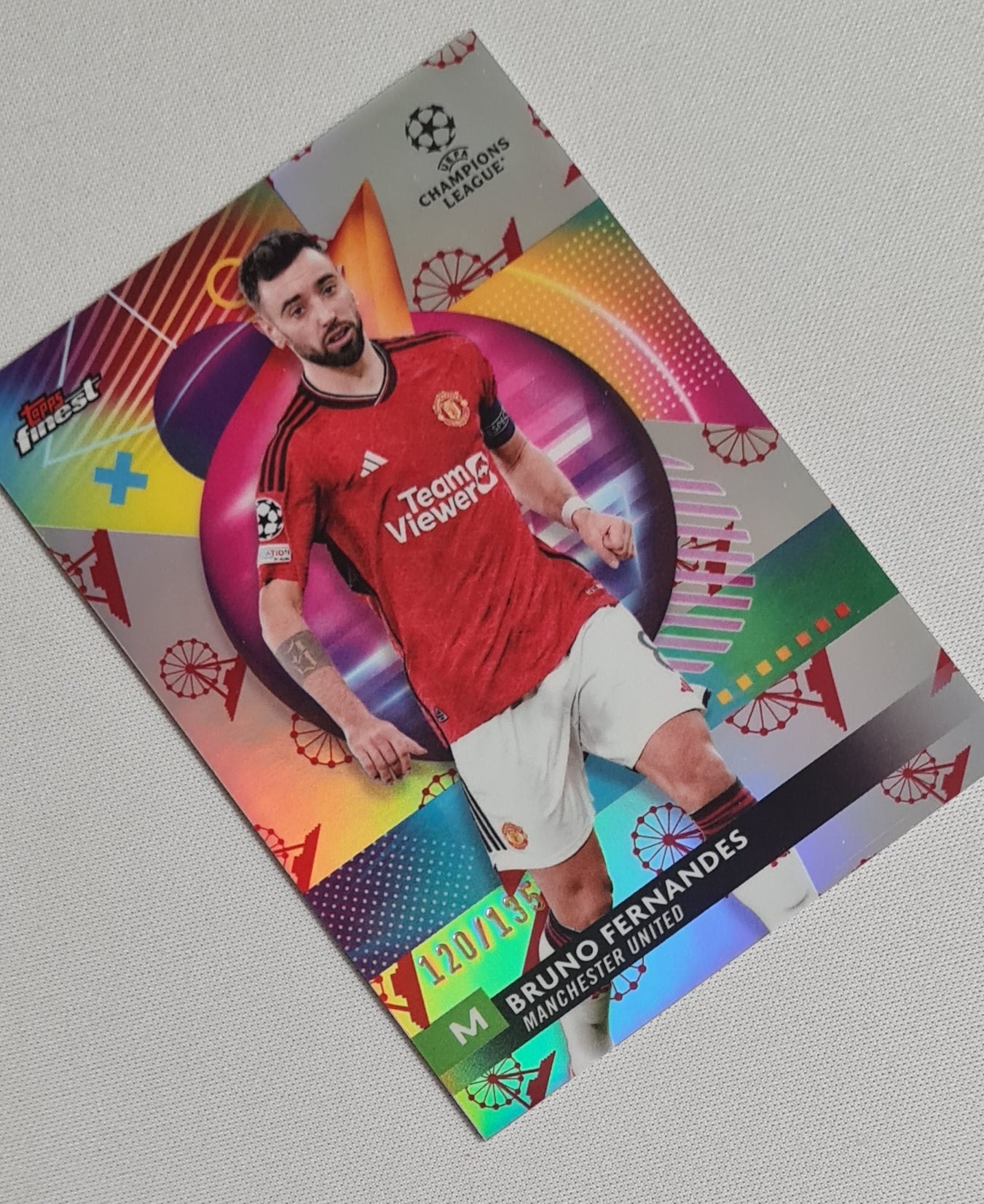Bruno Fernandes - 2024 Topps Finest EPL Manchester United CL #87 /135