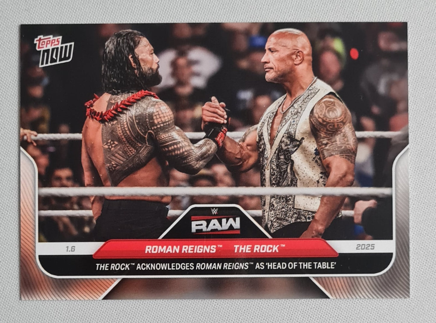 Roman Reigns & The Rock - 2025 Topps Now WWE Wrestling RAW #3