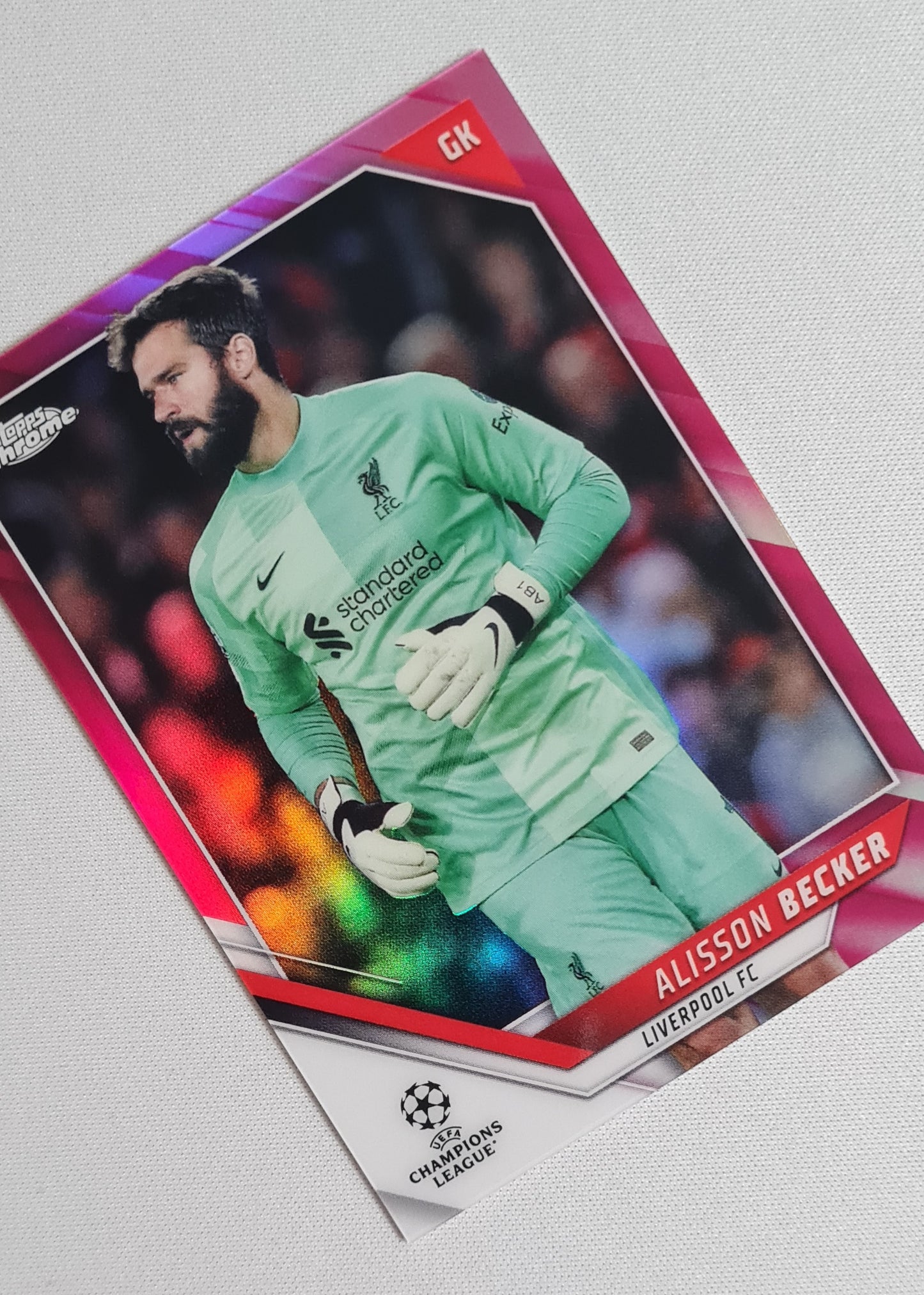 Alisson Becker - 2022 Topps Chrome Champions League Liverpool FC #48 /175 Pink