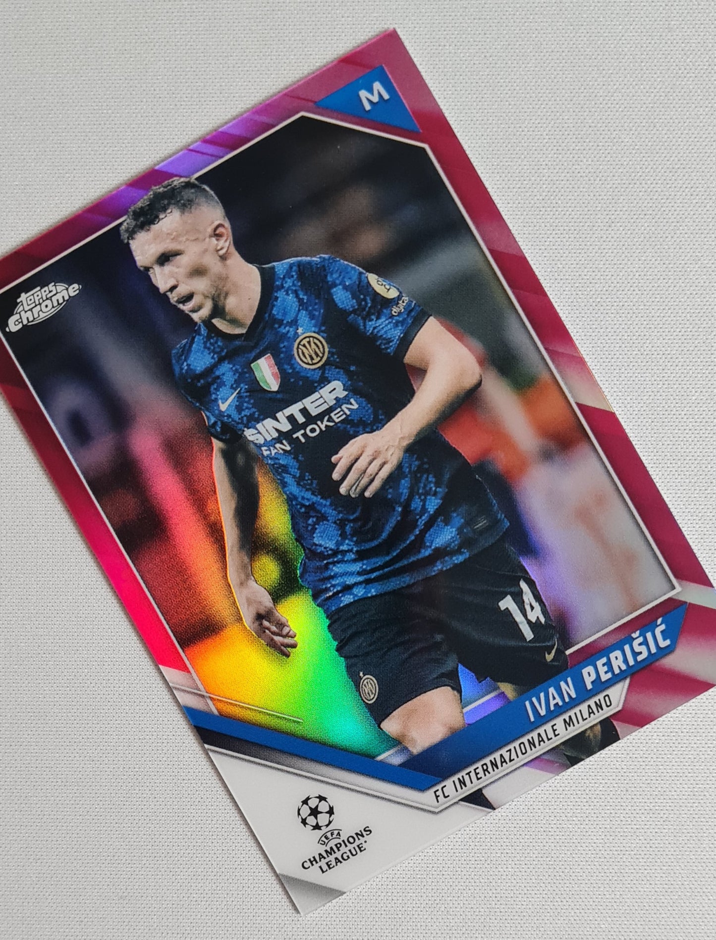 Ivan Perisic - 2022 Topps Chrome Champions League FC Internazionale Milano #158 /175 Pink