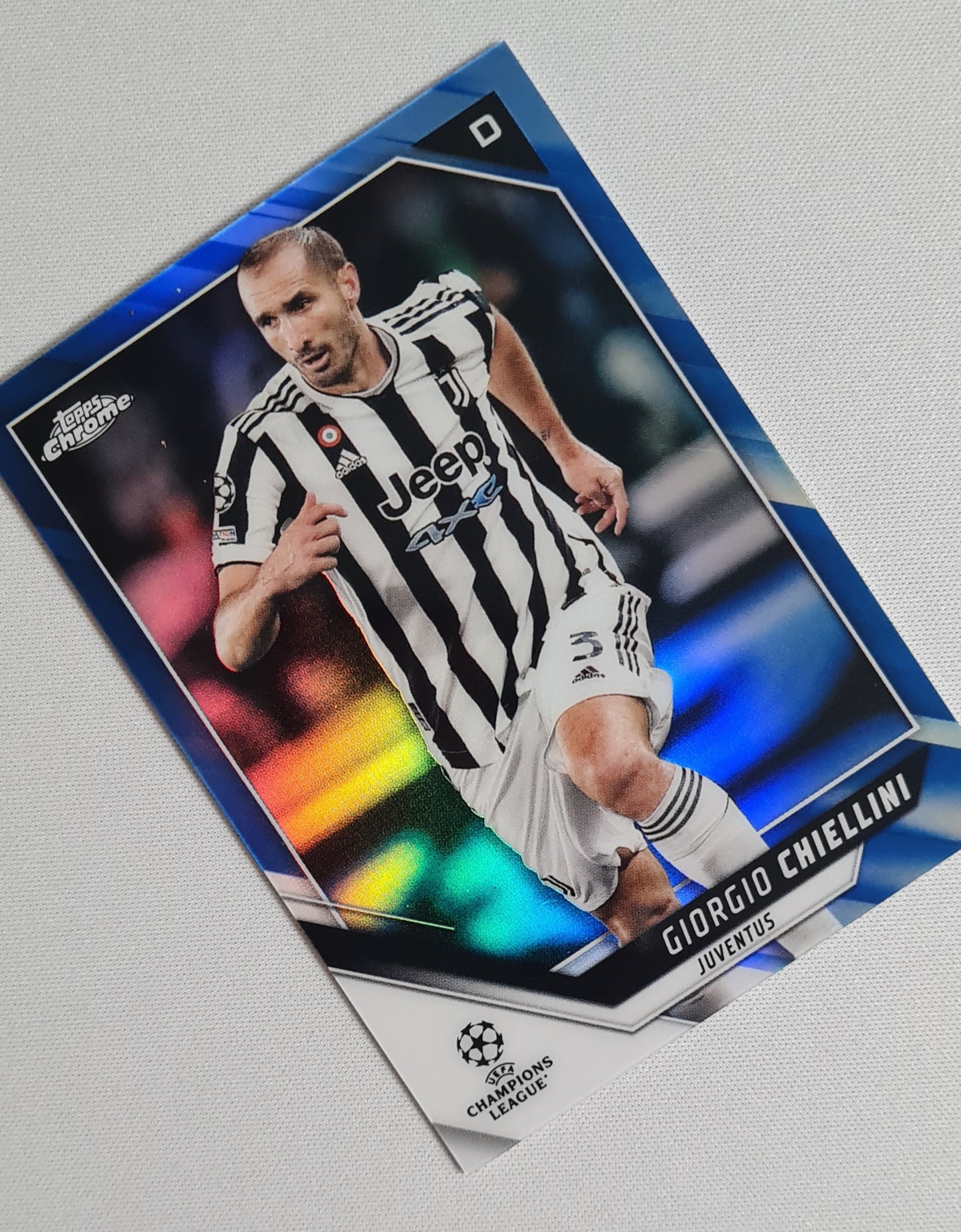 Giorgio Chiellini - 2022 Topps Chrome Champions League Juventus #82 /150 Blue