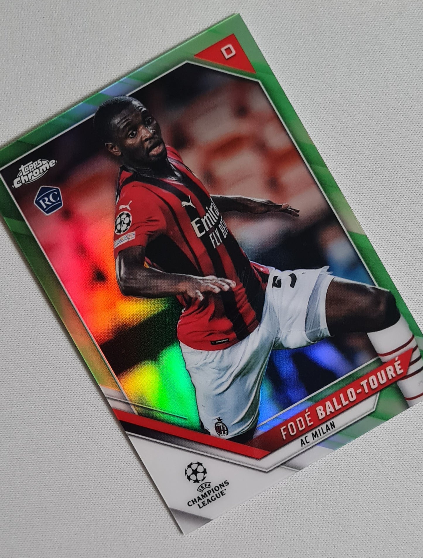 Fode Ballo-Toure - 2022 Topps Chrome Champions League (RC) AC Milan #98 /99 Green