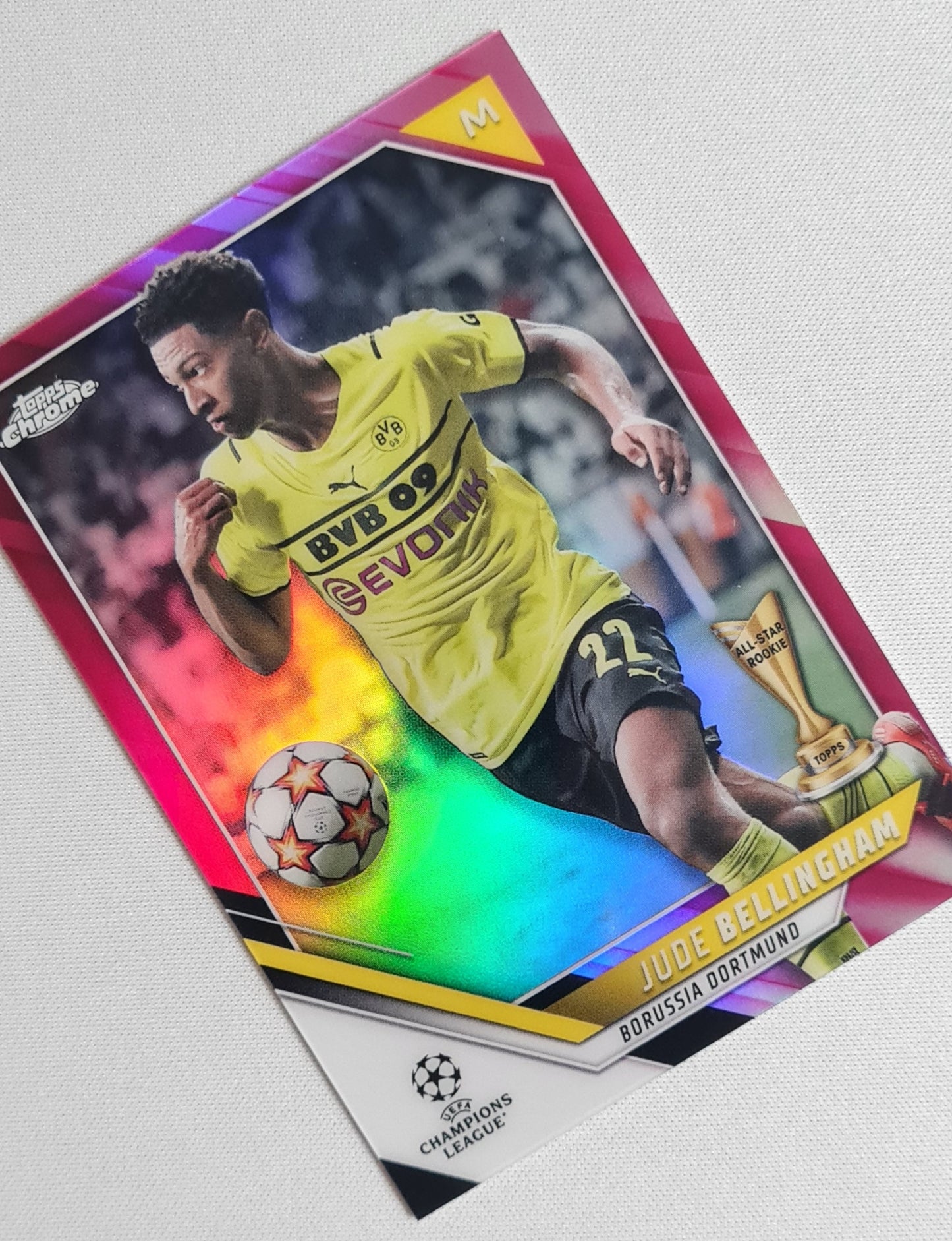 Jude Bellingham - 2022 Topps Chrome Champions League Borussia Dortmund #58 /175 Pink