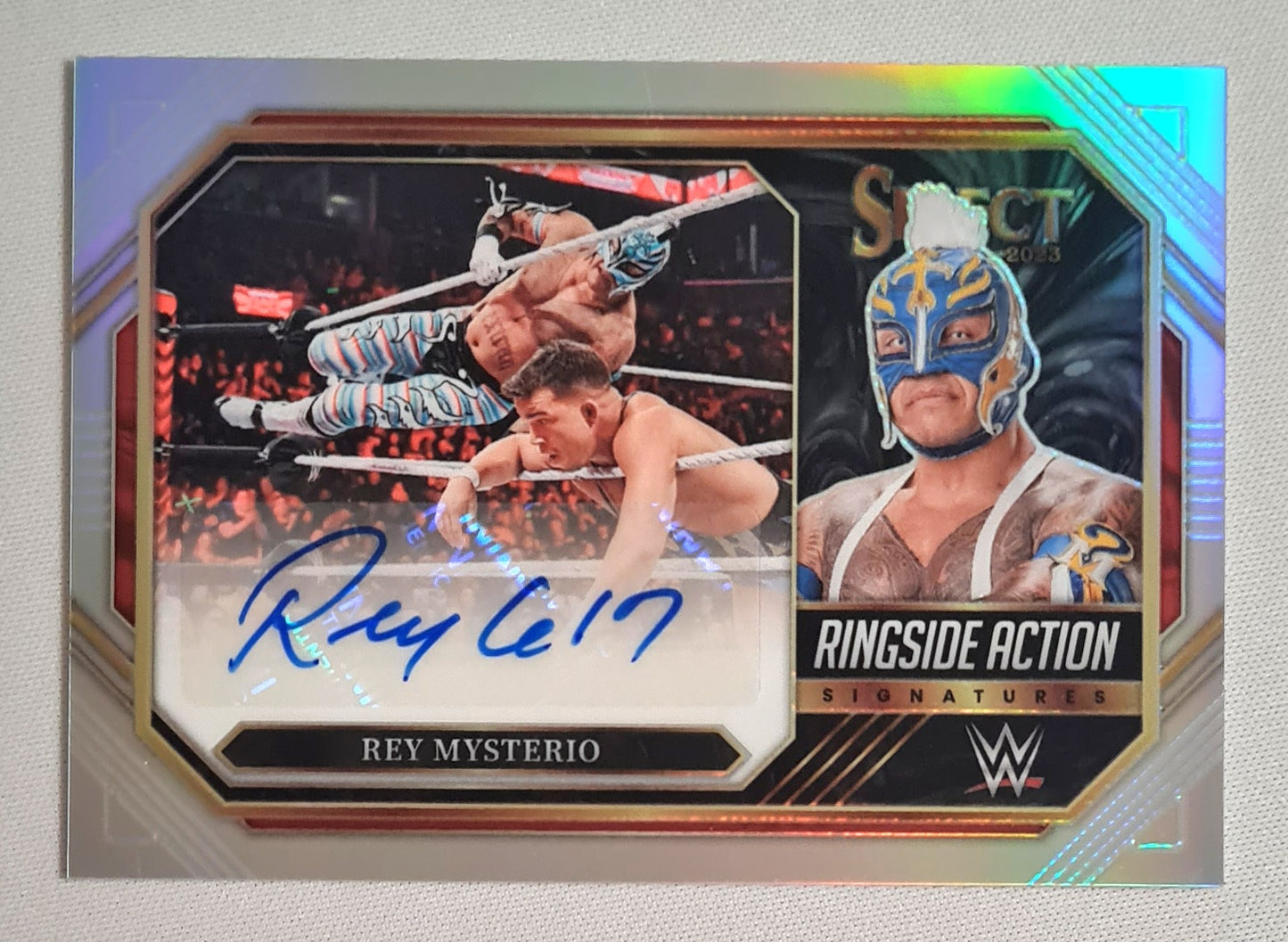 Rey Mysterio - 2023 Panini Select WWE Smack Down Ringside Action Signatures #RA-RMY /Auto