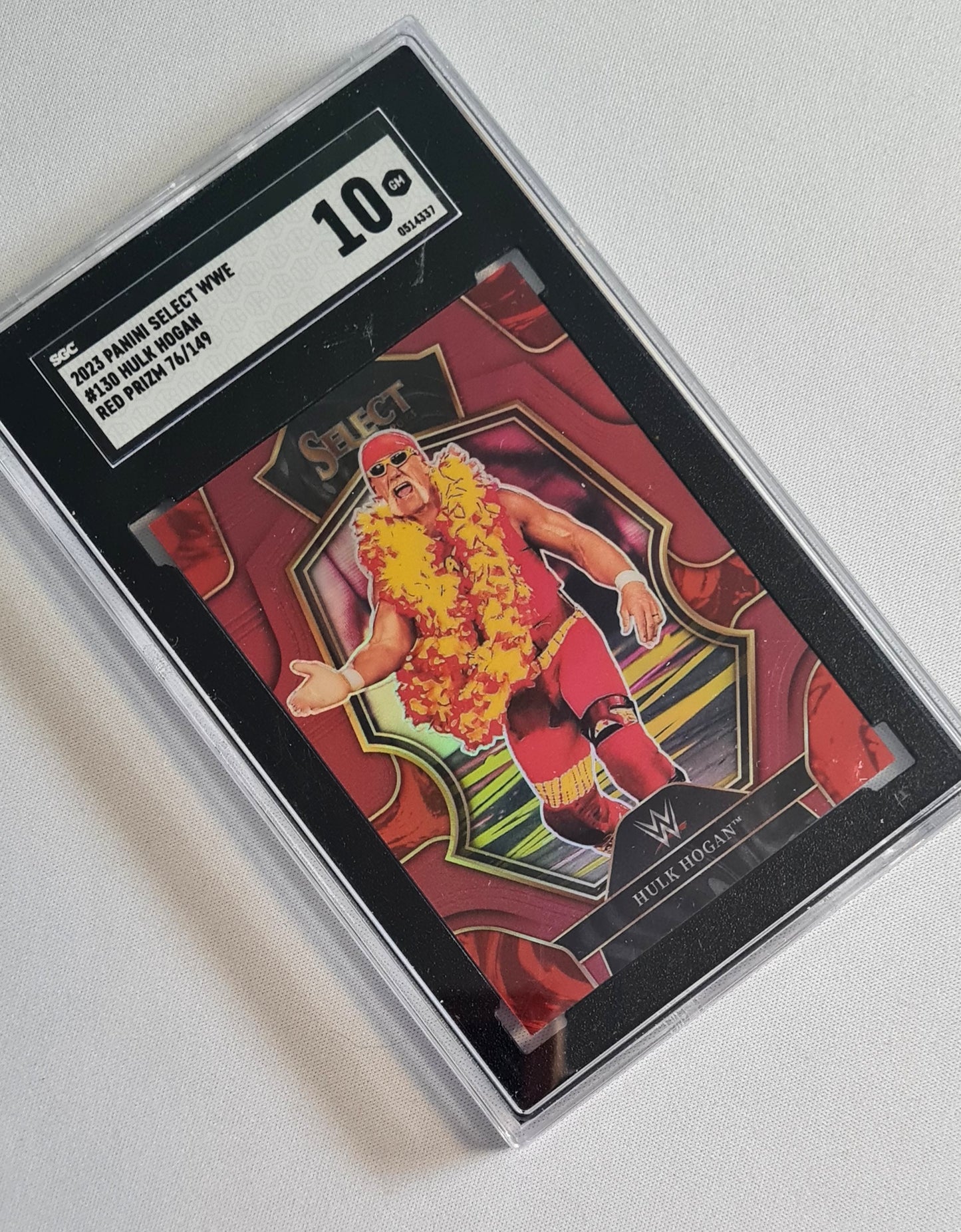 Hulk Hogan - 2023 Panini WWE #130 Red Prizm /149 SGC 10 GM