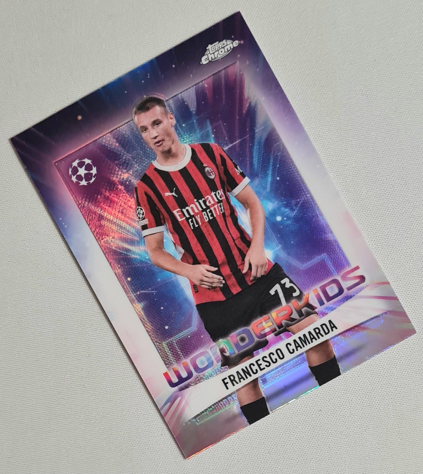 Francesco Camarda - 2025 Topps Chrome Wonderkids AC Milan CL - WK-14